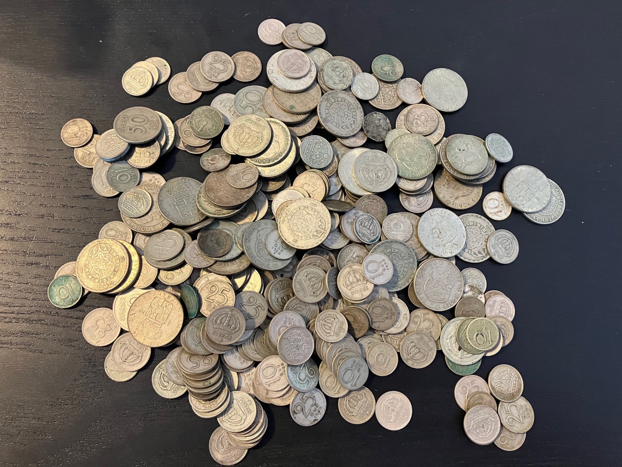 900 gram svenske sølvmønter .400 finhed