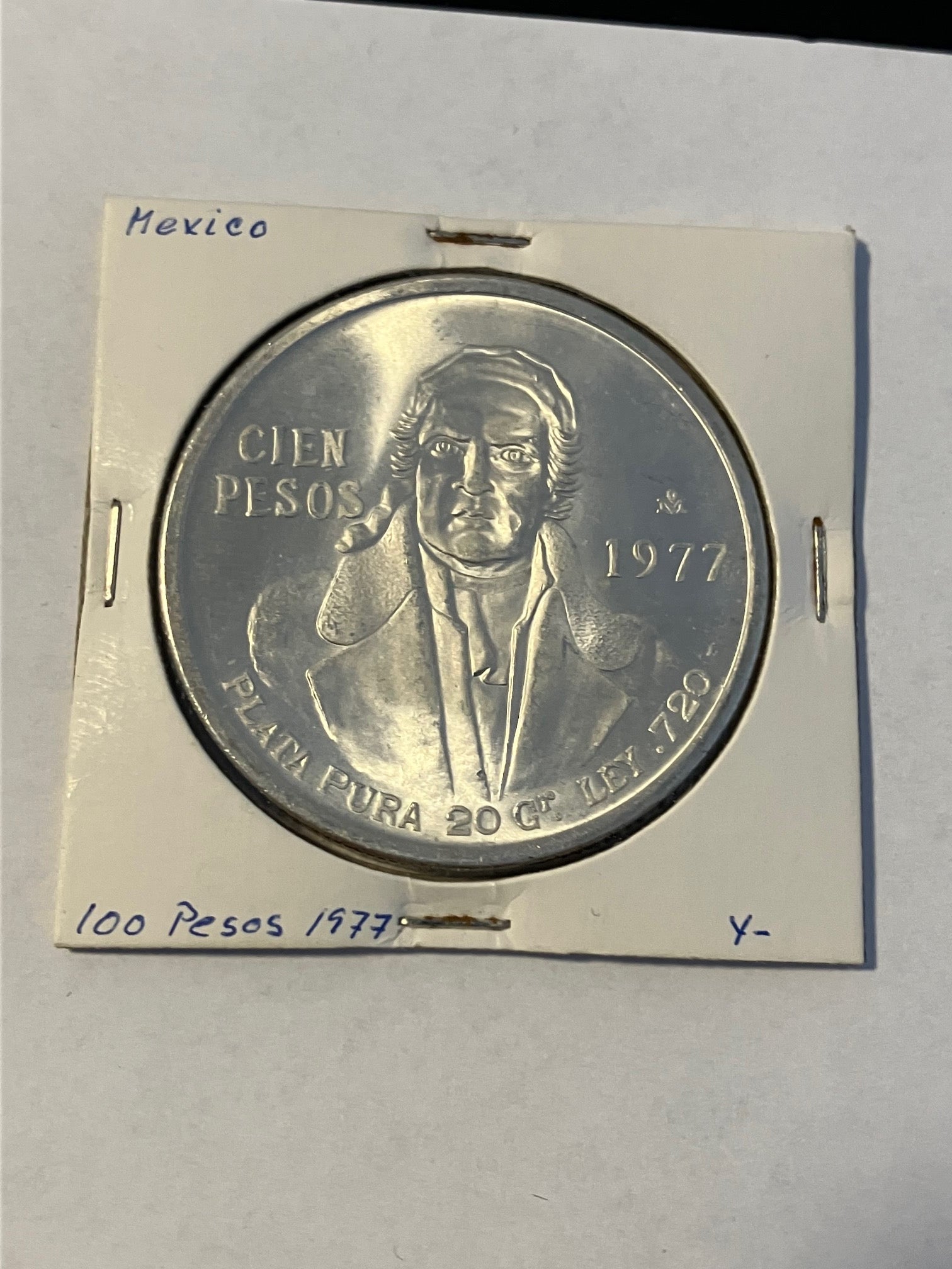 100 Pesos Mexico 1977 - Silver