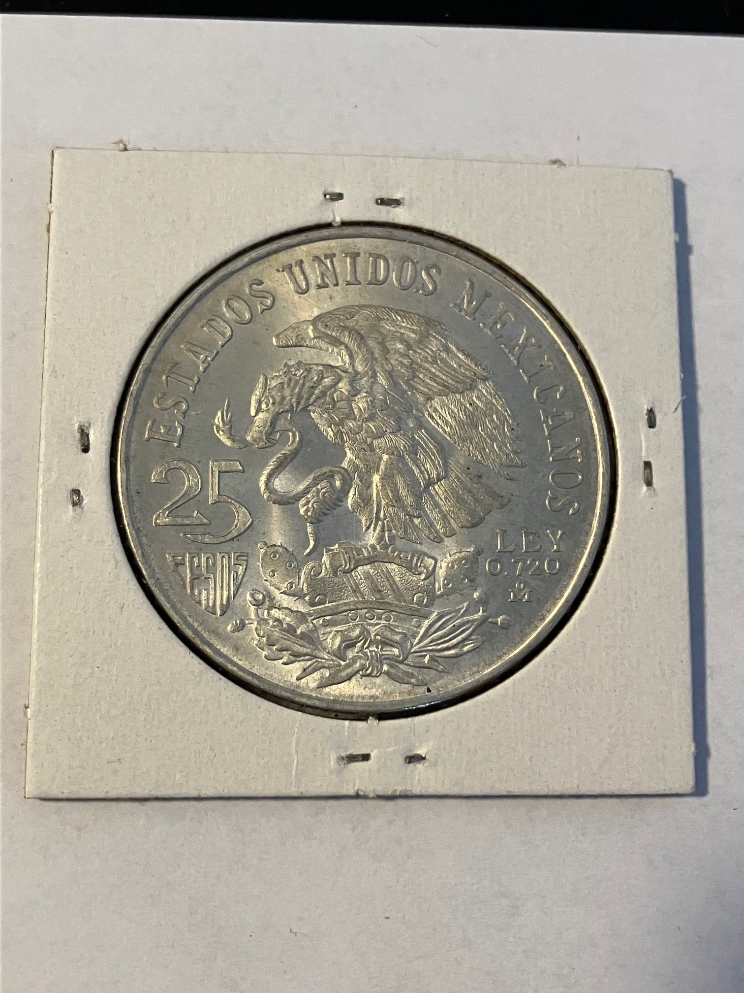 25 Pesos 1968 Mexico - Silver