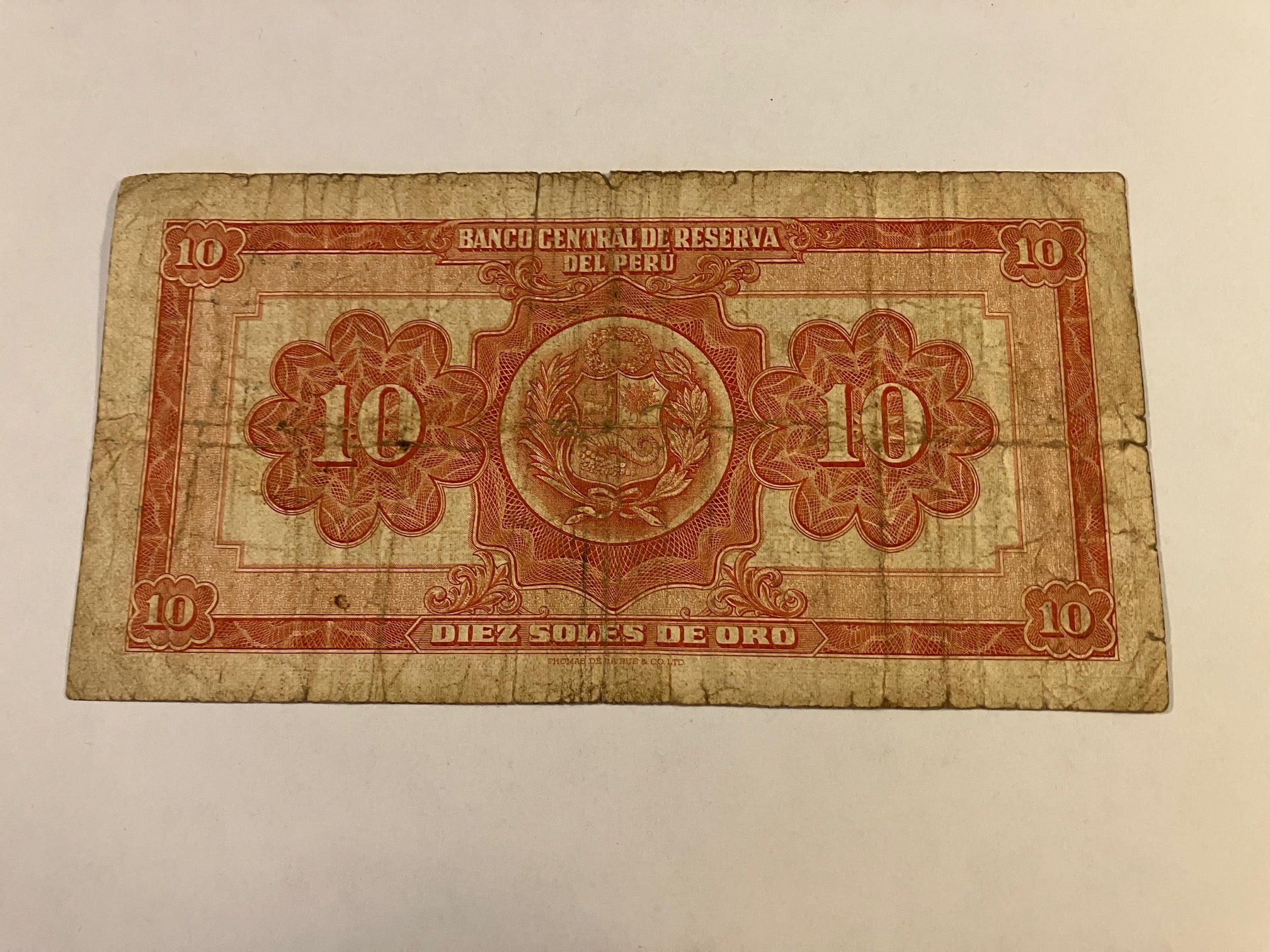 10 Soles De Oro Peru 1967