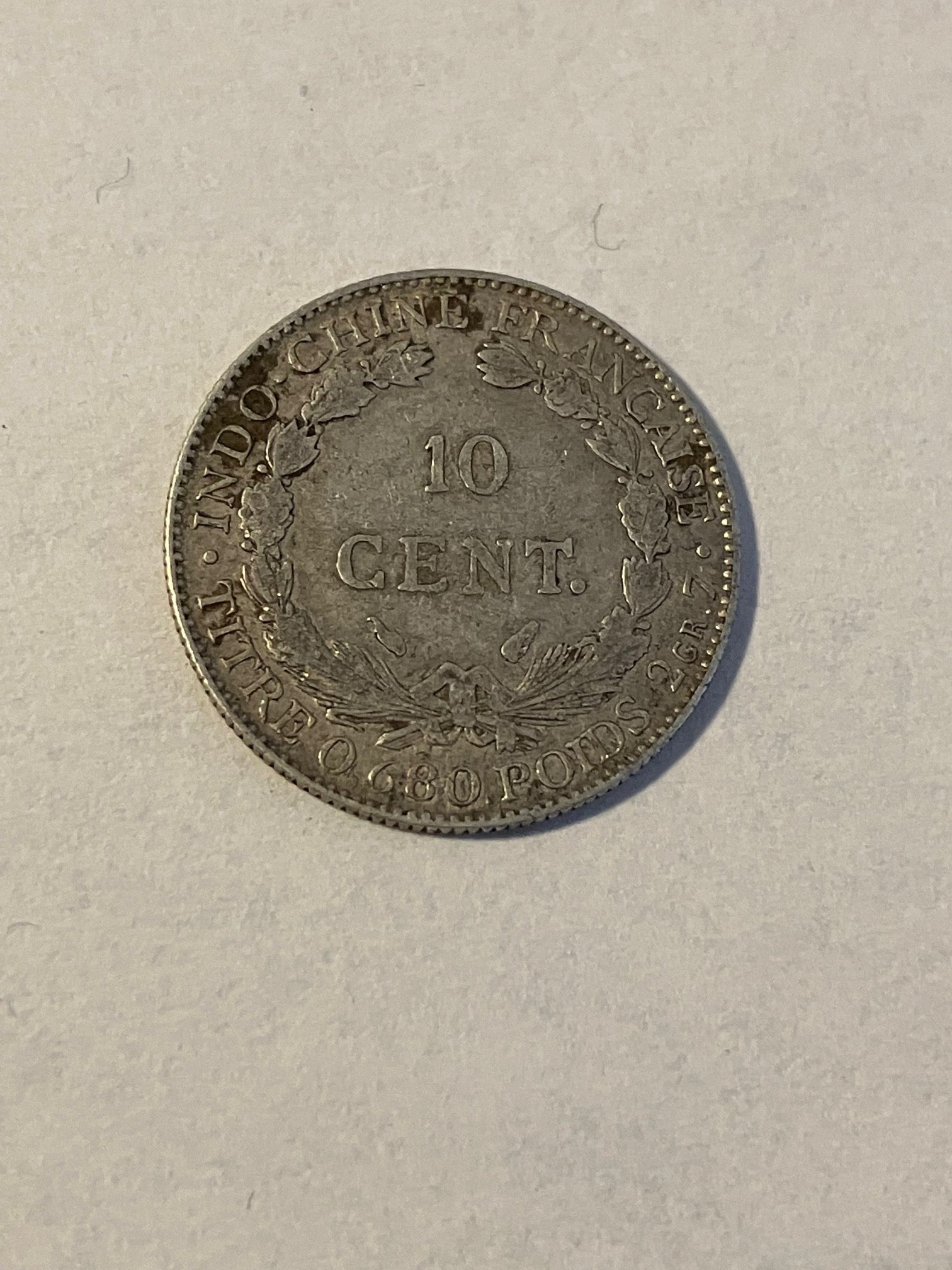 10 Cents French Indo China 1937