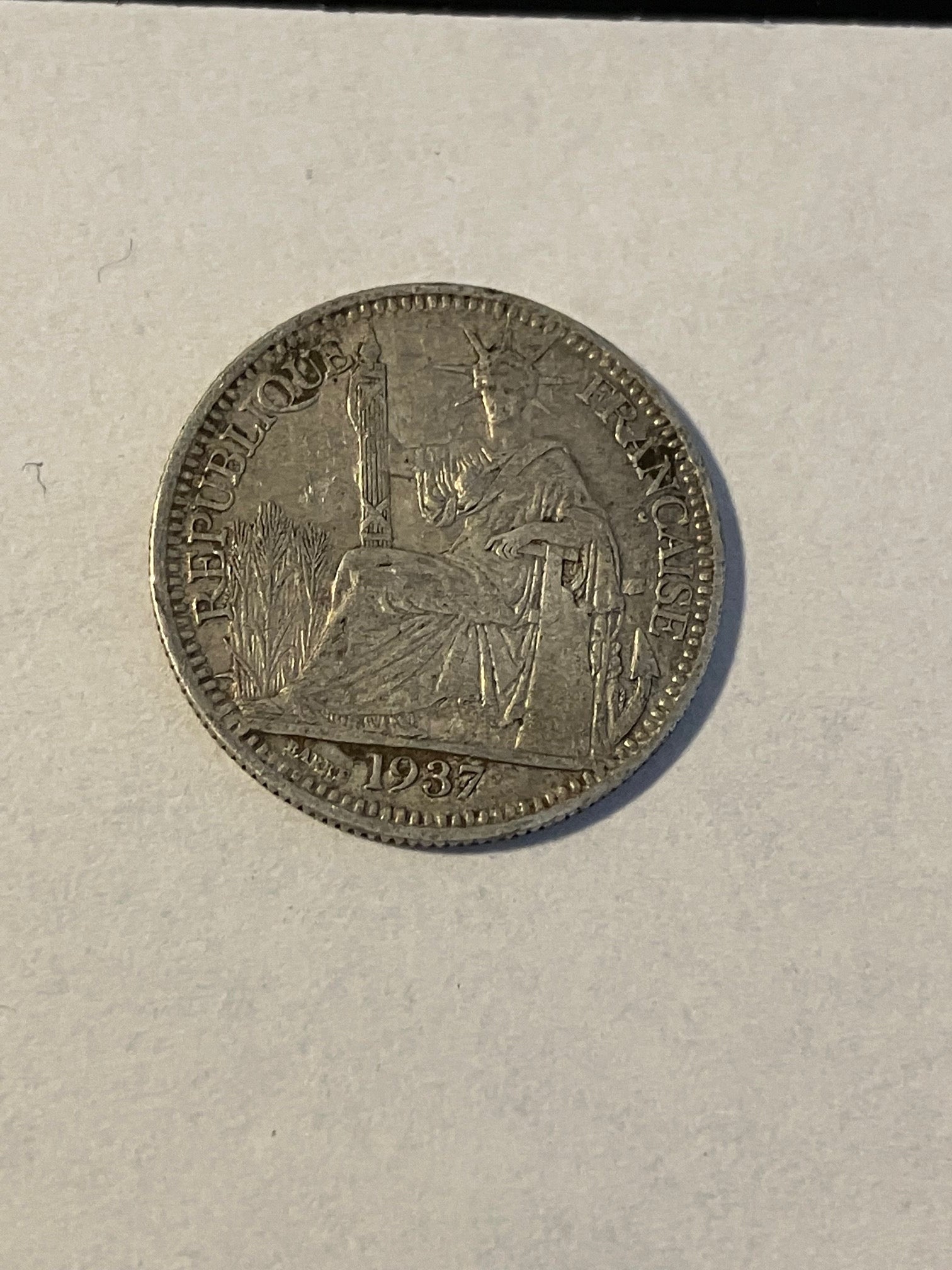 10 Cents French Indo China 1937