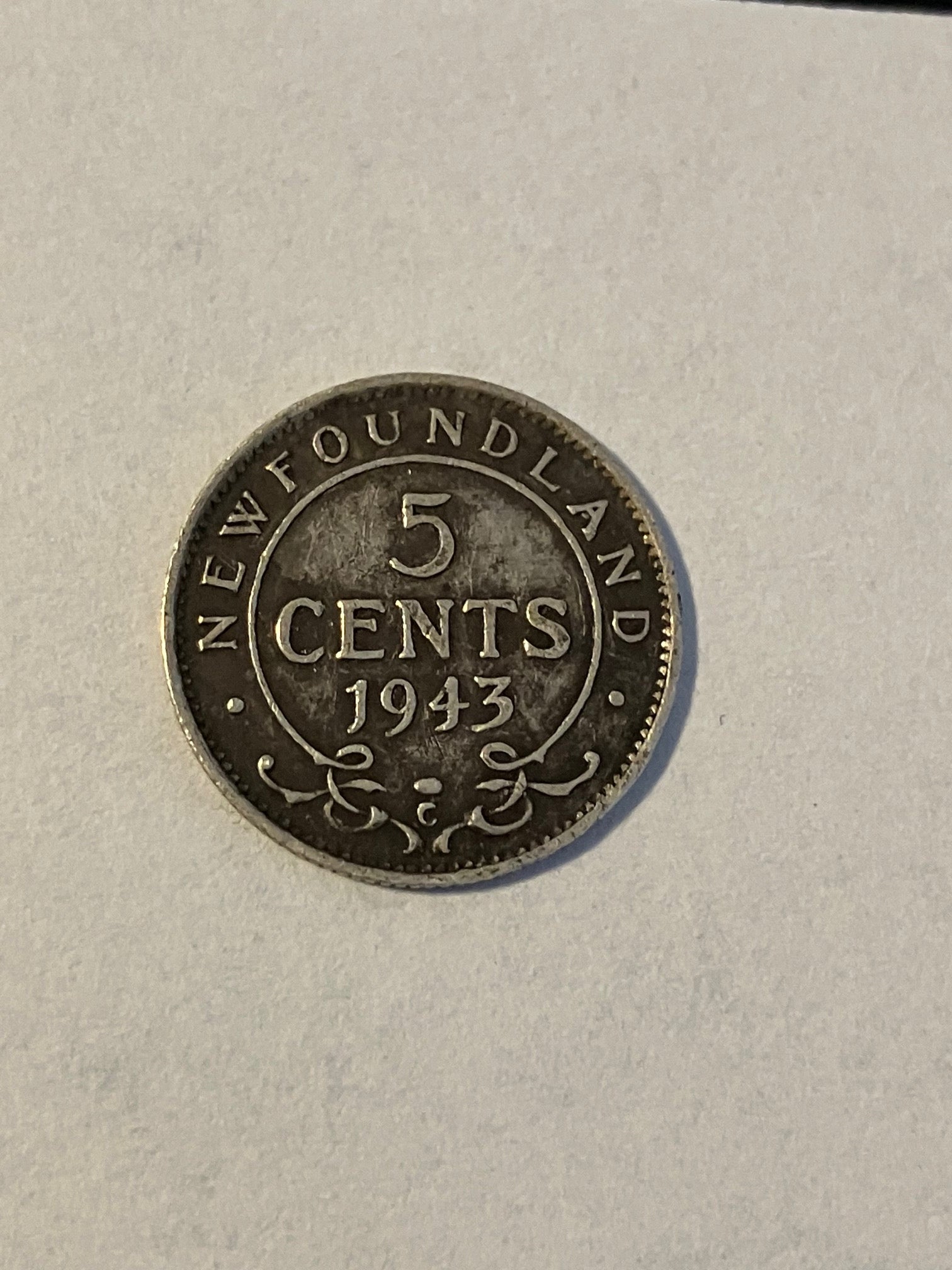 5 Cents New Foundland 1943