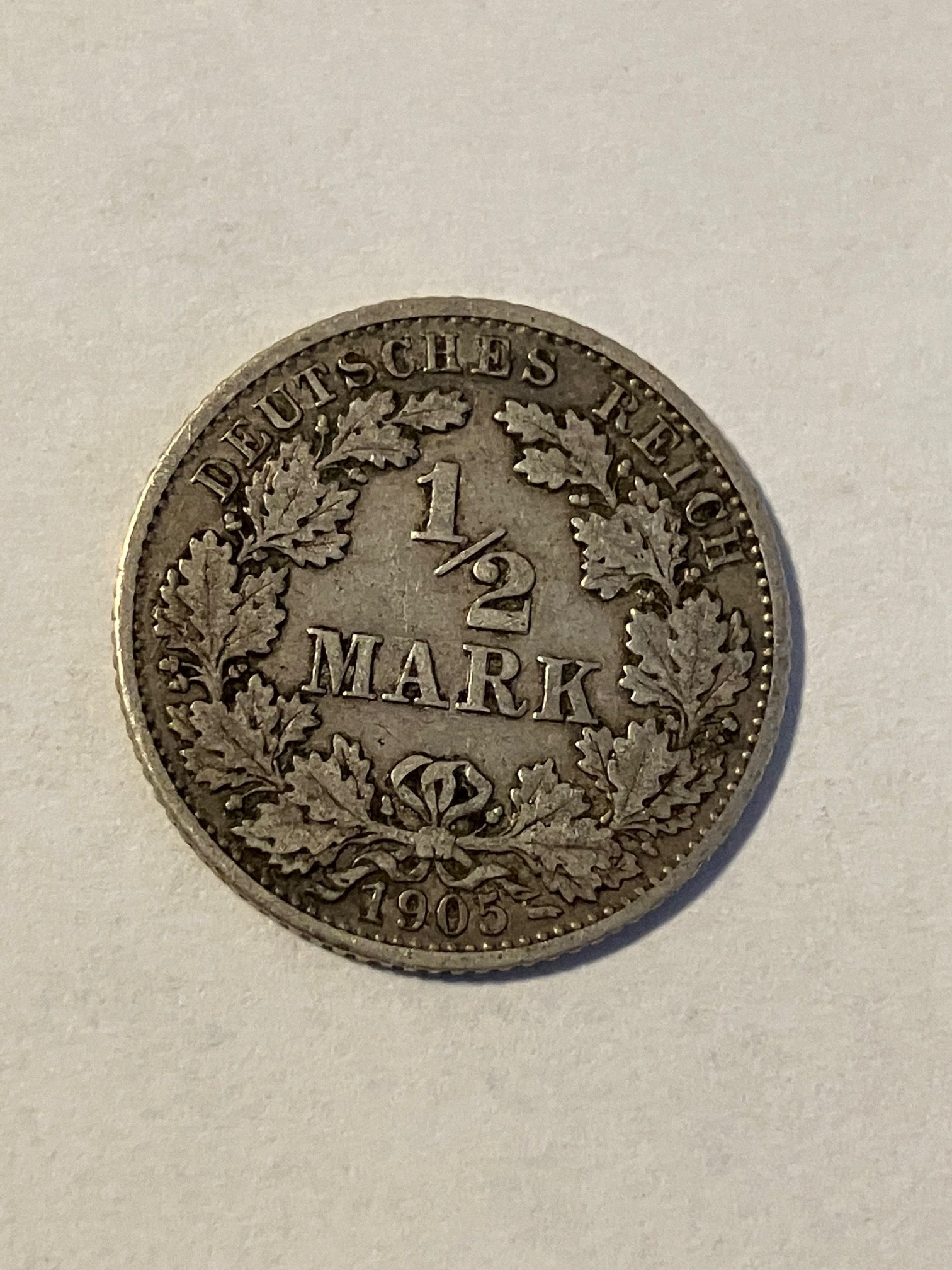 1/2 Mark 1905 Germany