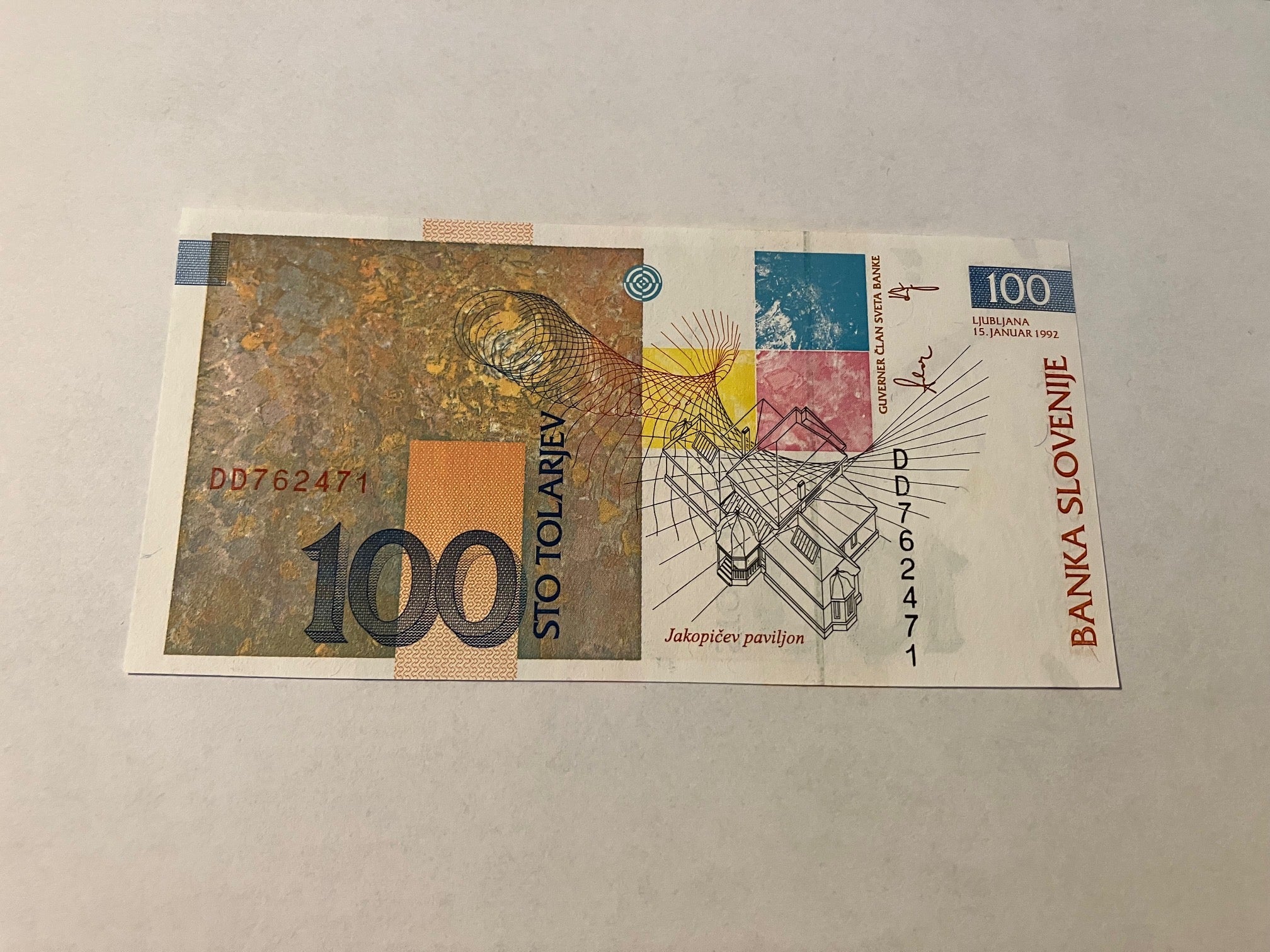 100 Tolarjev Slovenia 1992