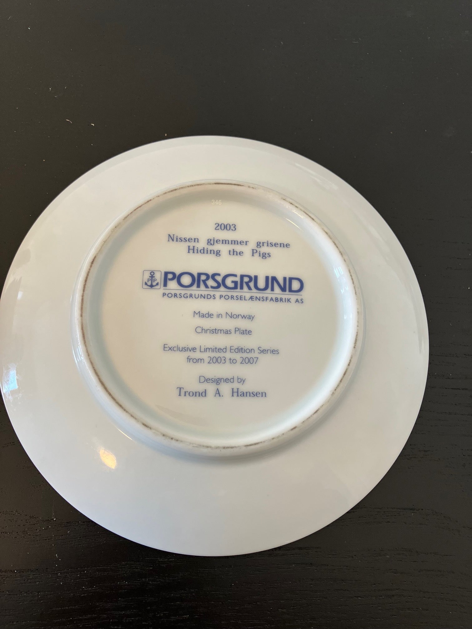 Porsgrund platte Julen 2003
