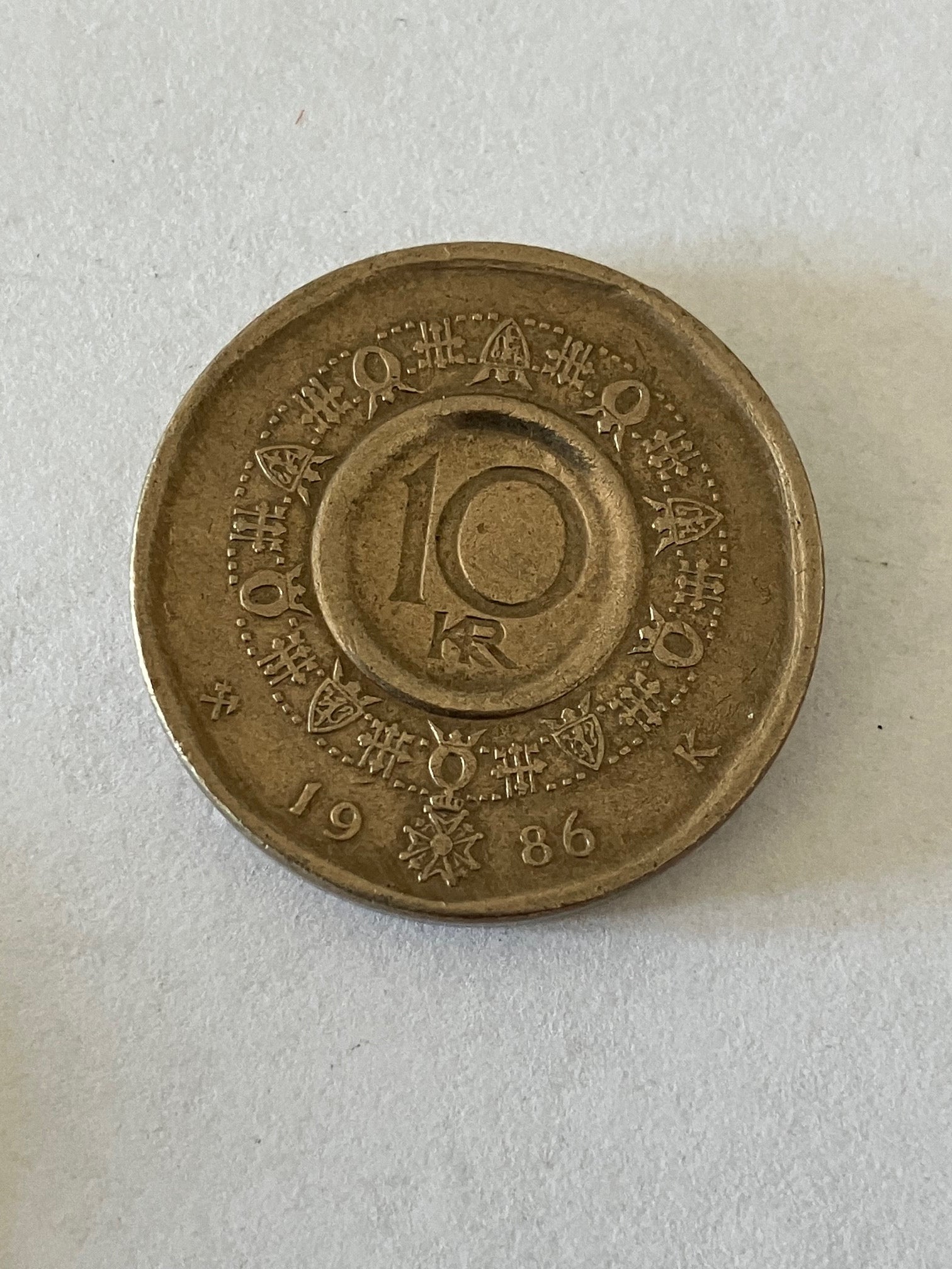 10 Kroner Norge 1986