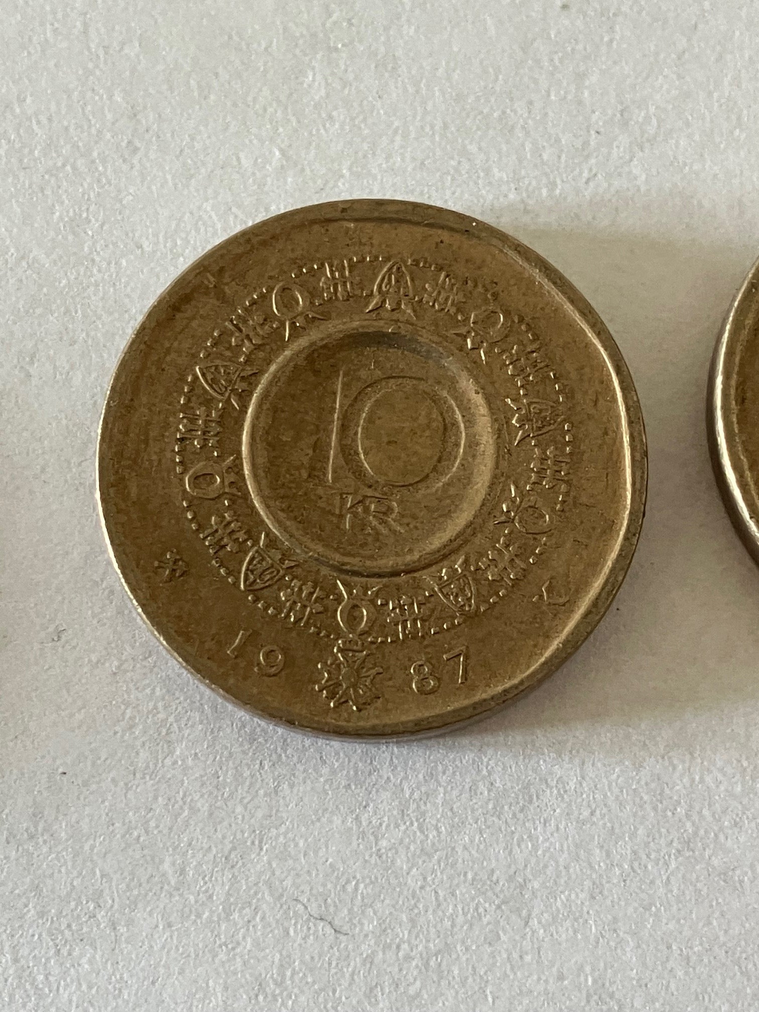 10 Kroner Norge 1987