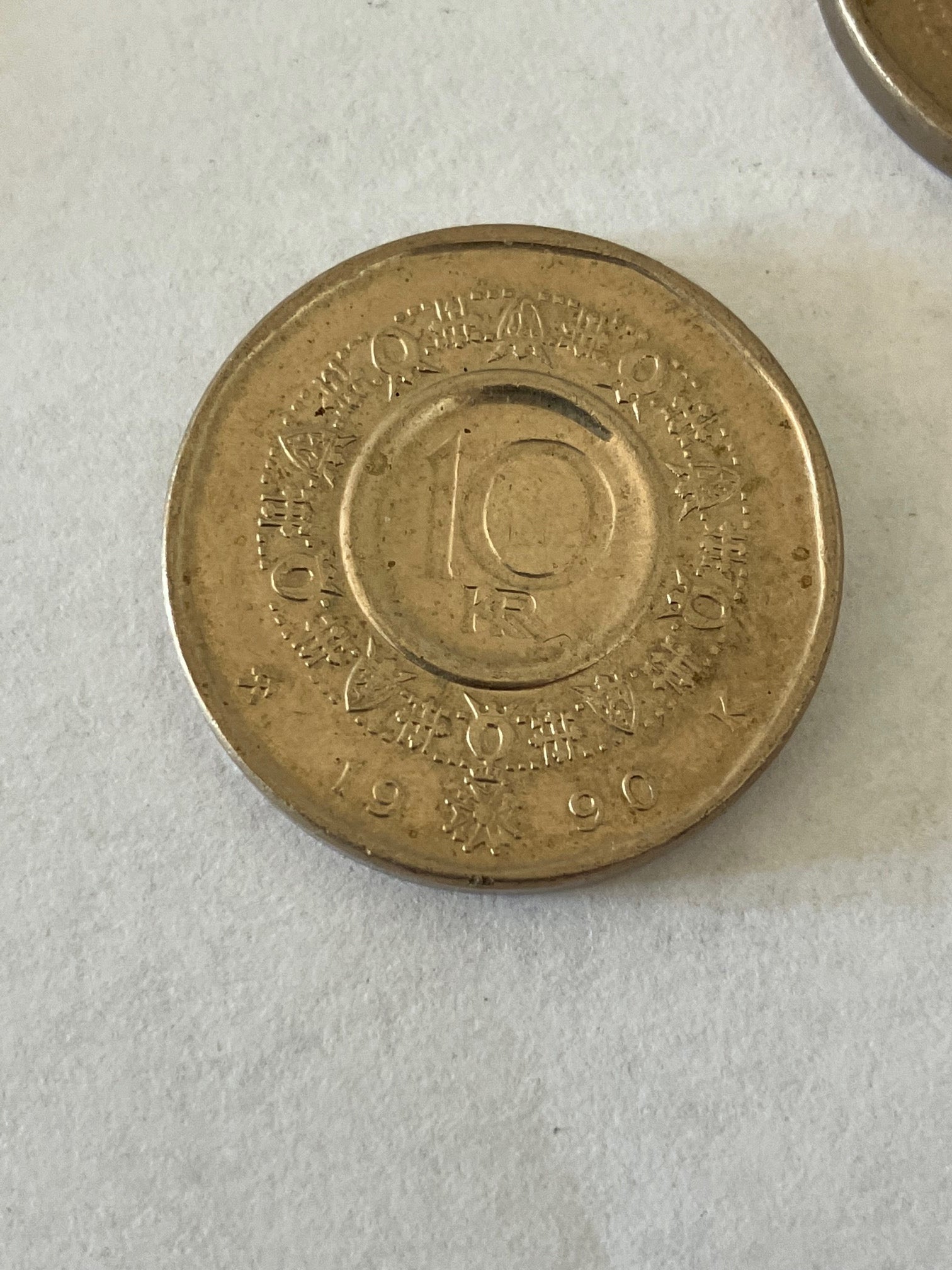 10 Kroner Norge 1990