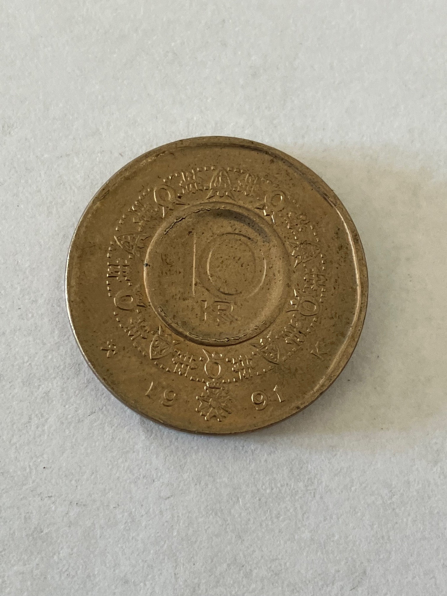 10 Kroner Norge 1991