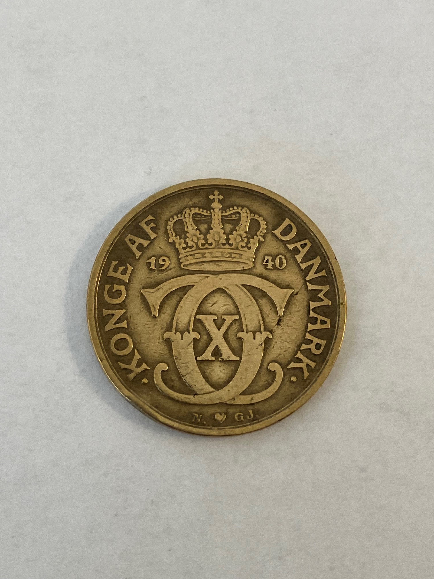 1 Krone 1940 Danmark - Renset