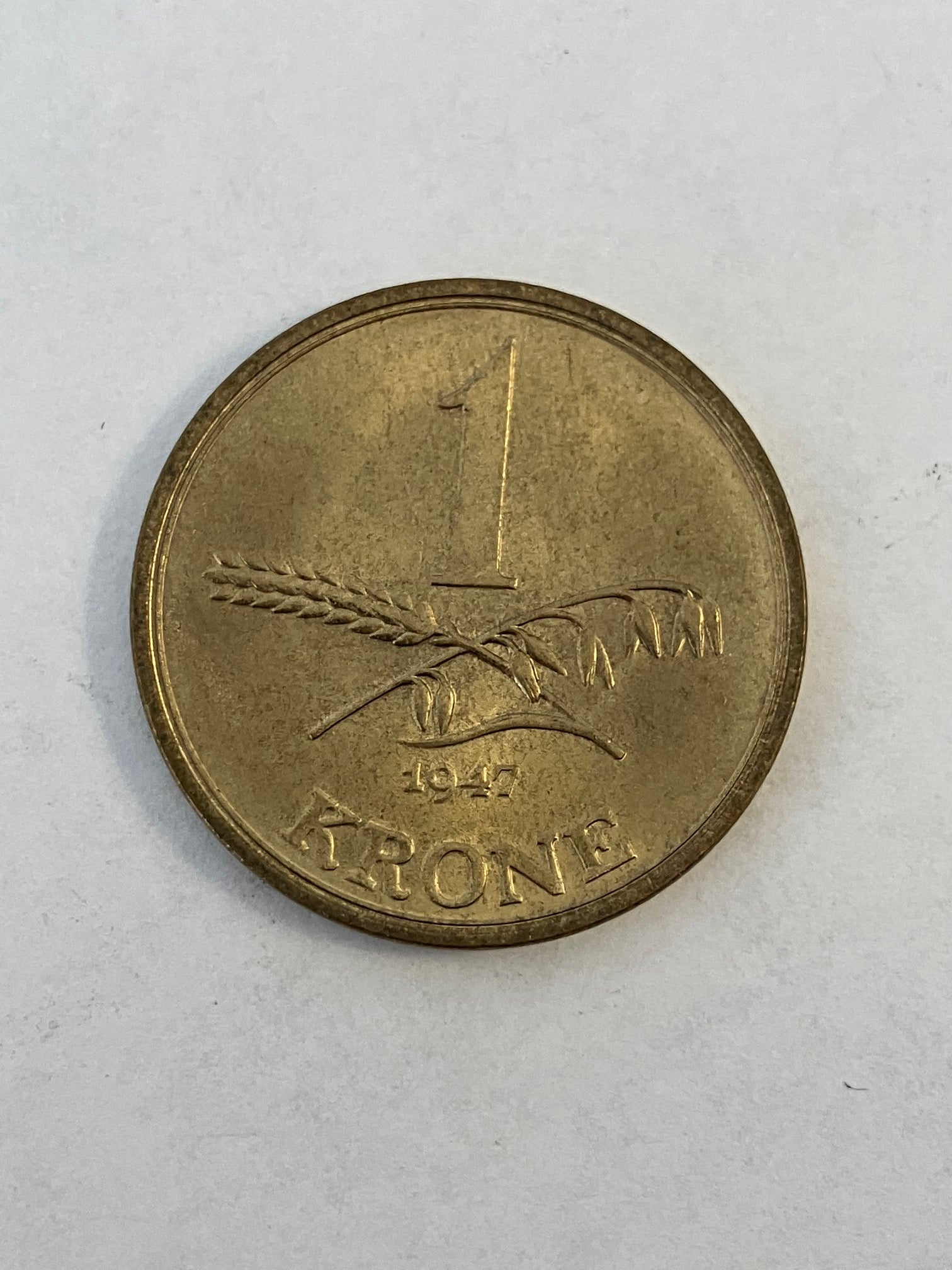 1 krone Danmark 1947