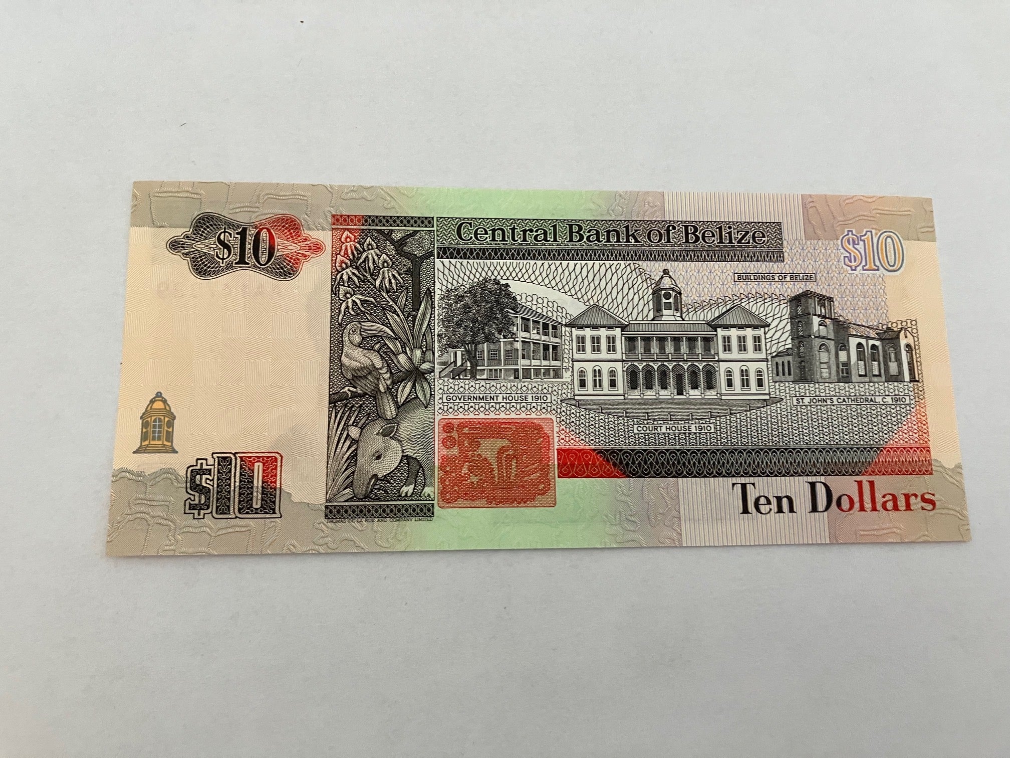 10 Dollars Belize 1990