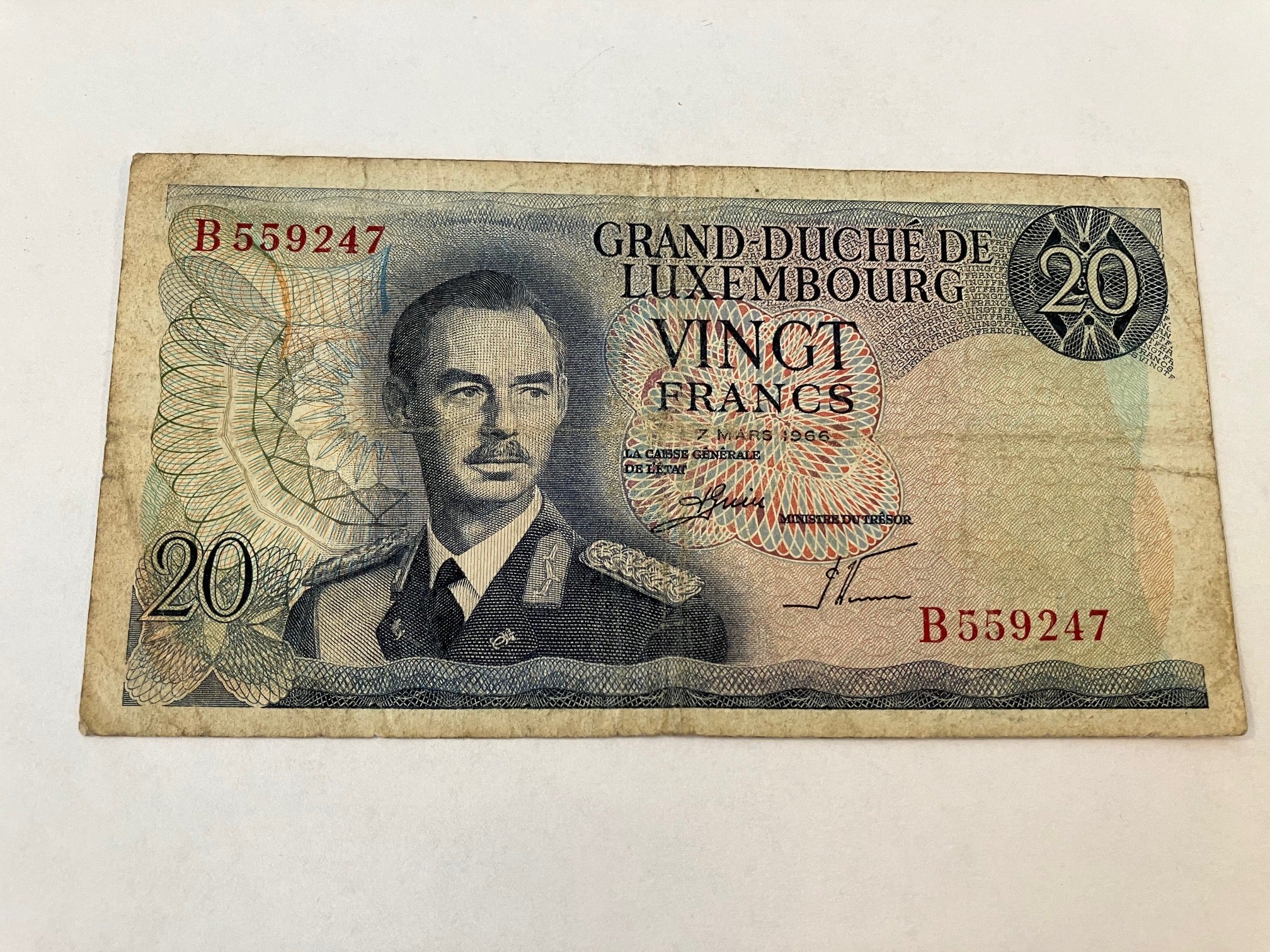 20 Francs Luxembourg 1966