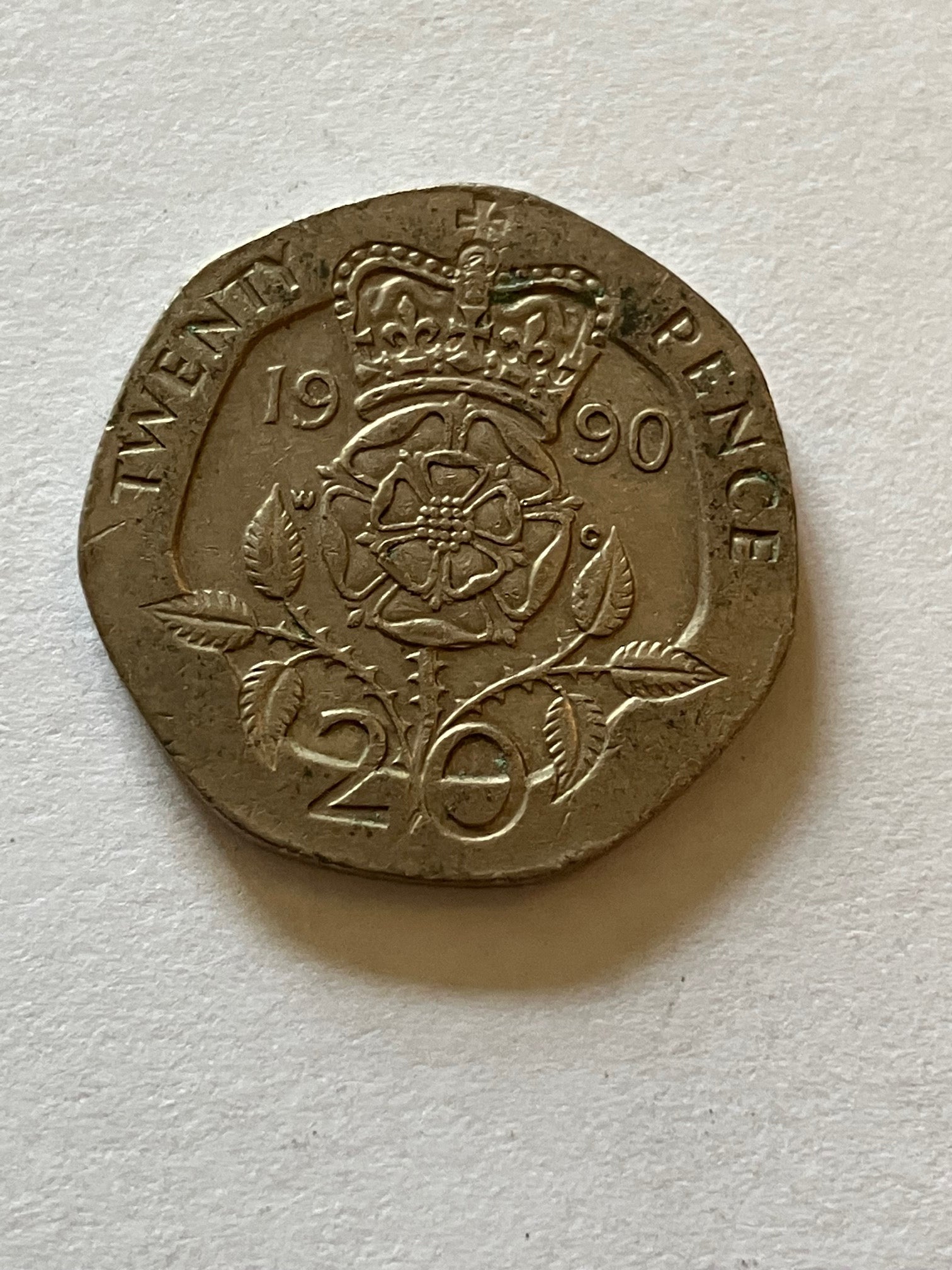 20 Pence England 1990