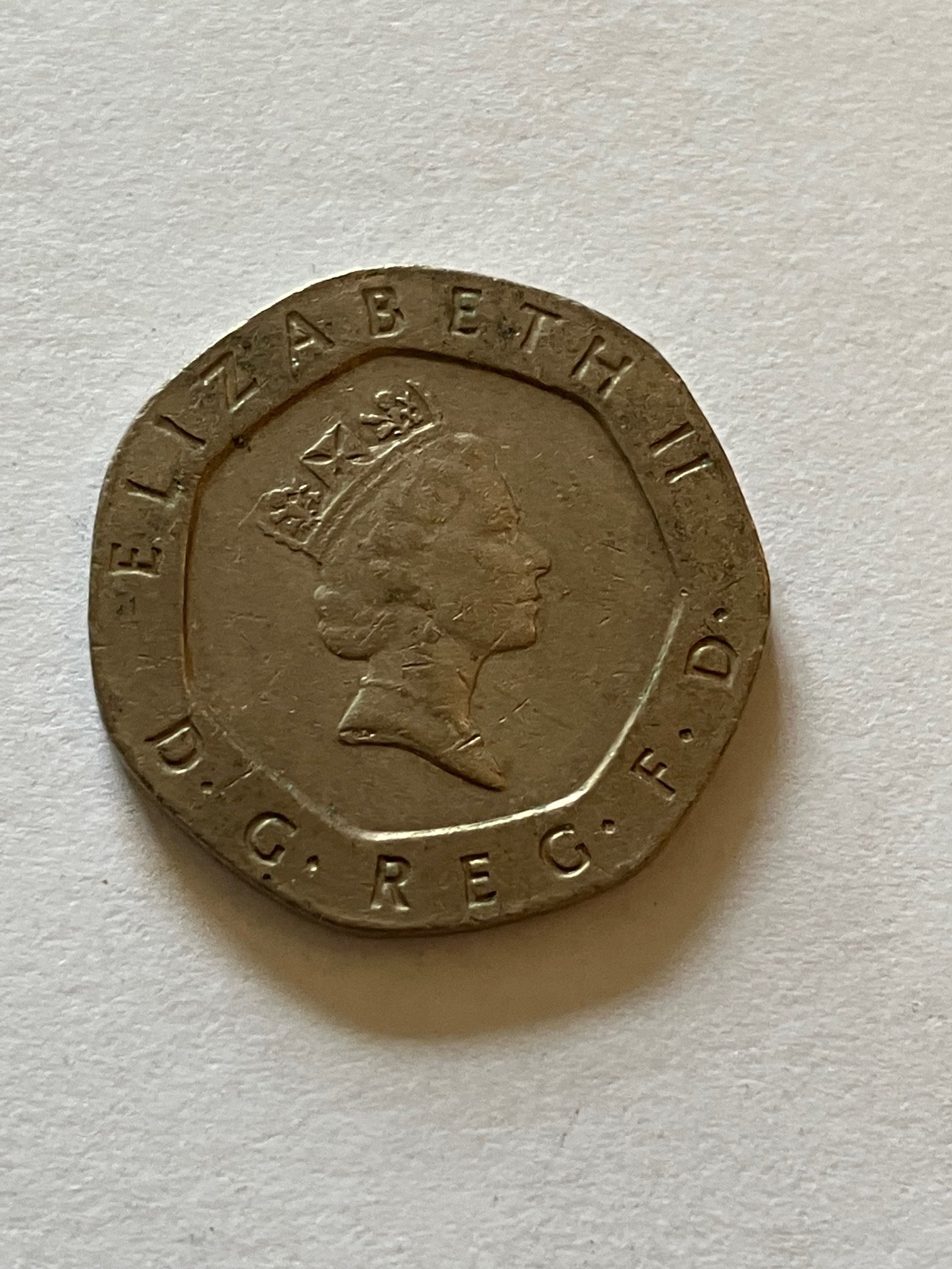 20 Pence England 1990