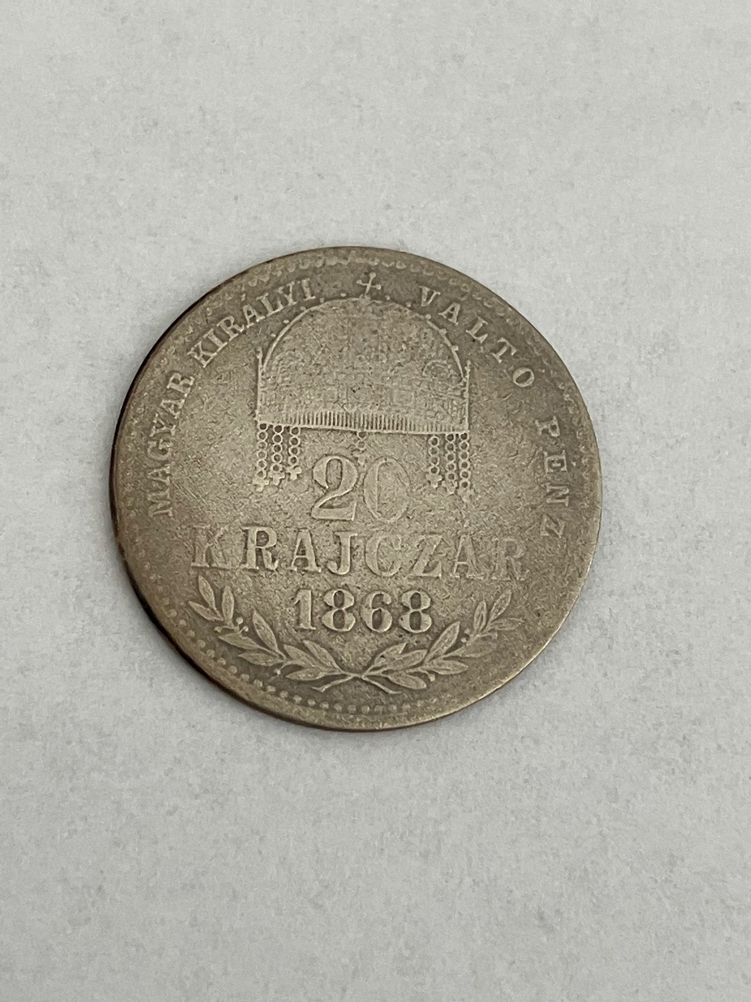 20 Krajczar 1868 Hungary