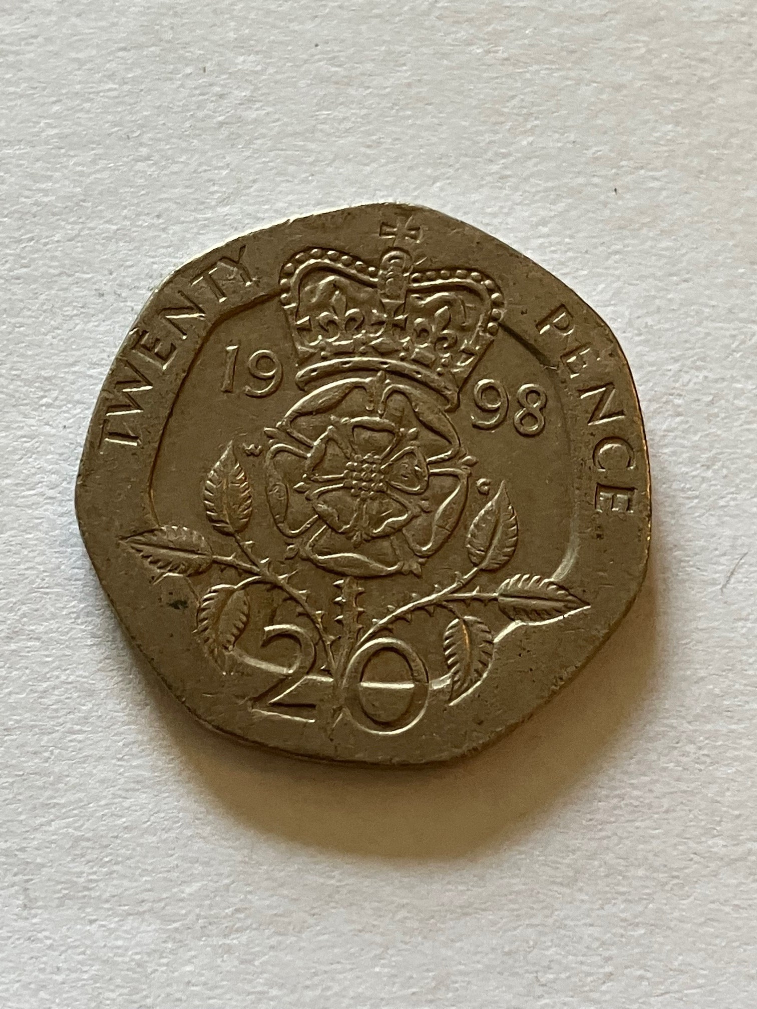 20 Pence England 1998