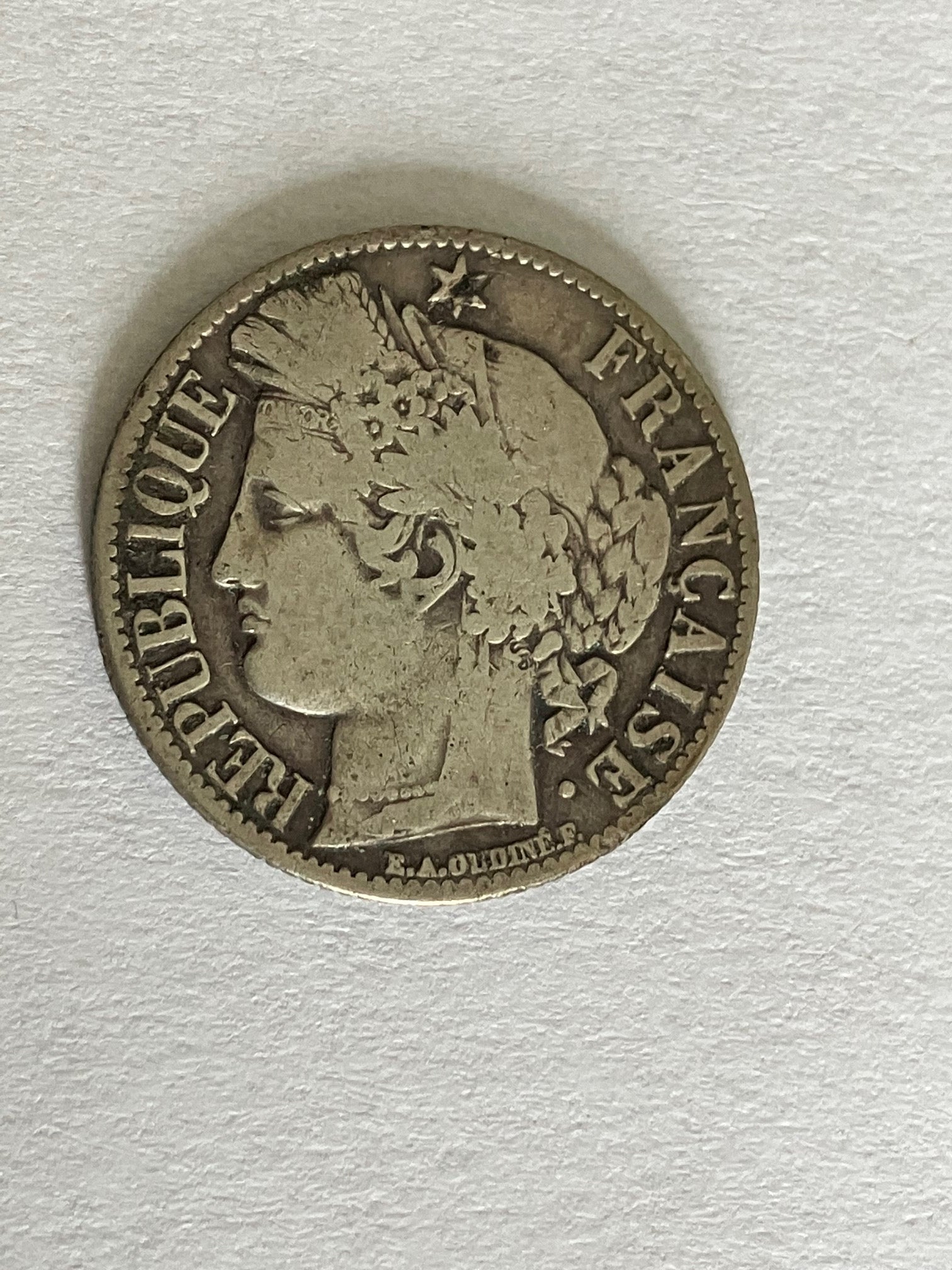 1 Franc France 1871 A