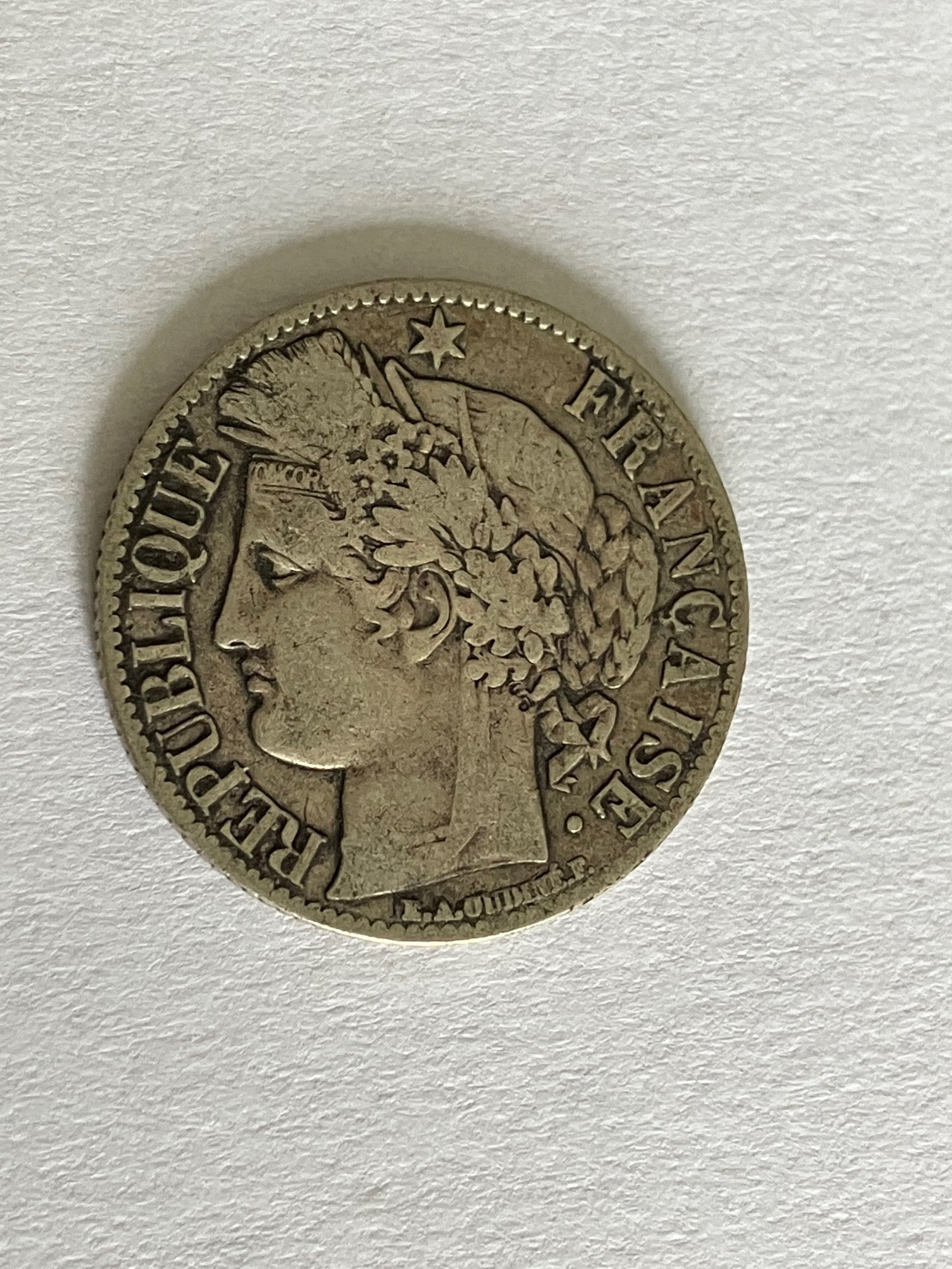 1 Franc France 1872 A