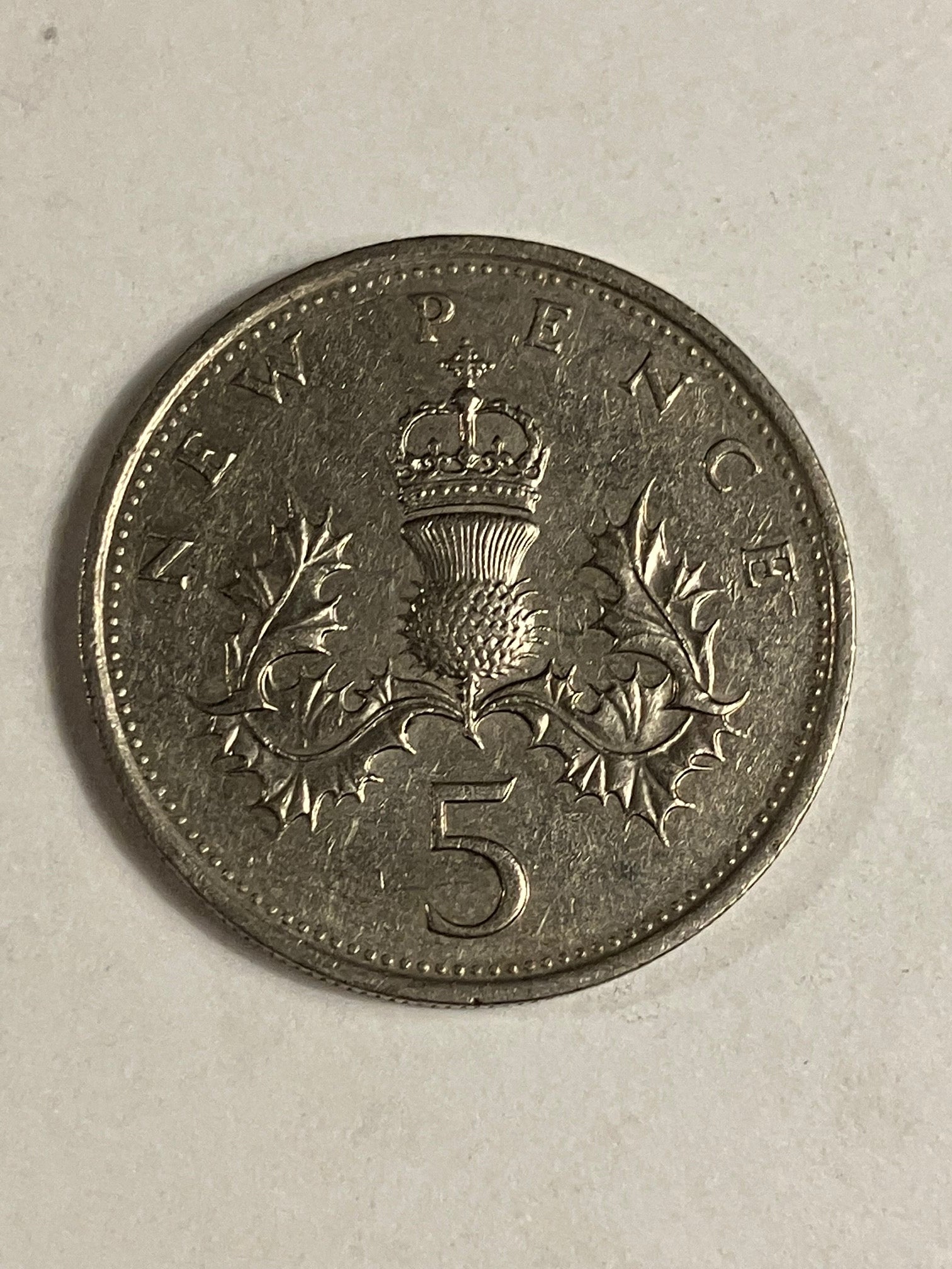5 Pence England 1979