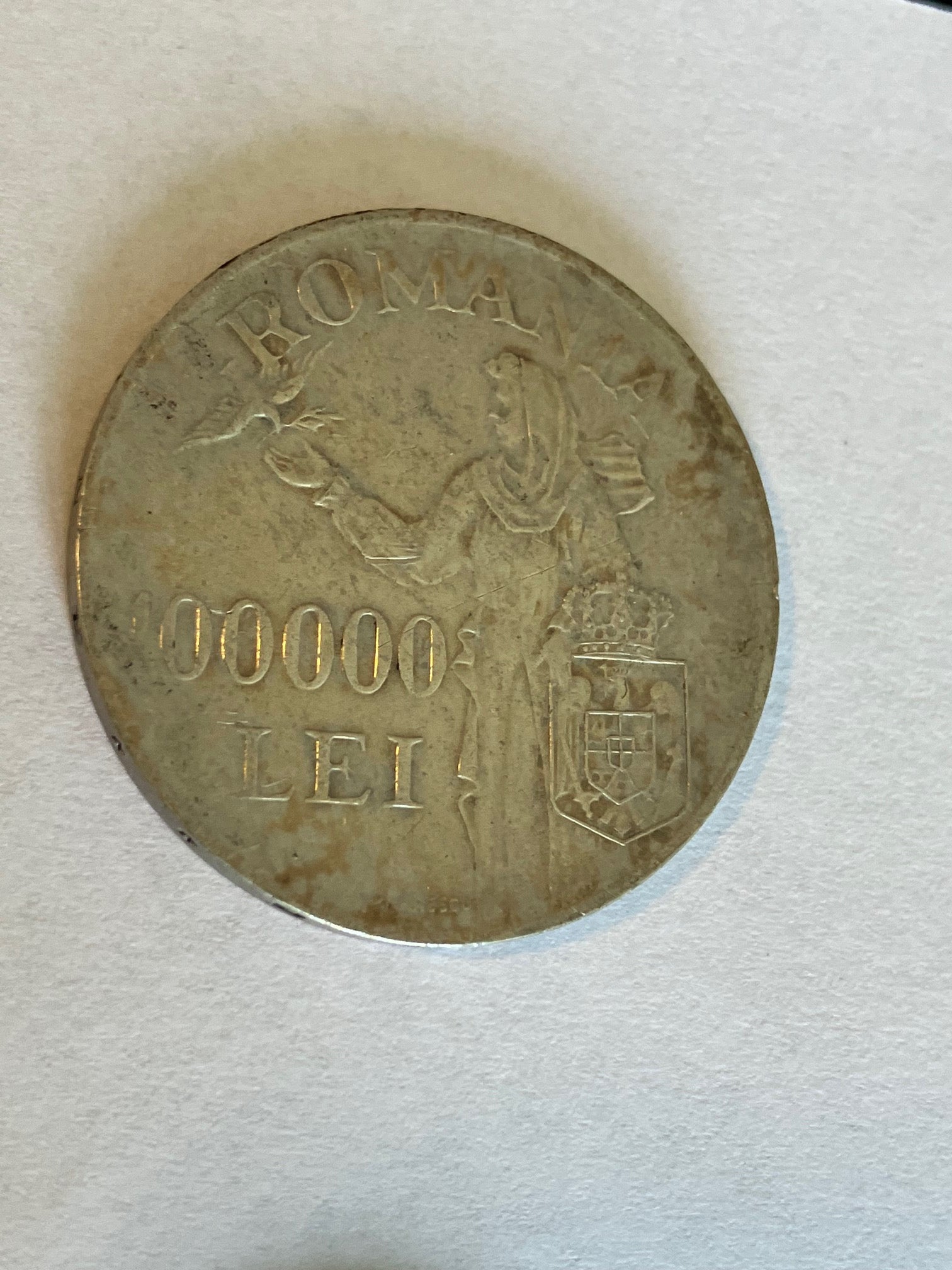 100000 Lei Romania 1946