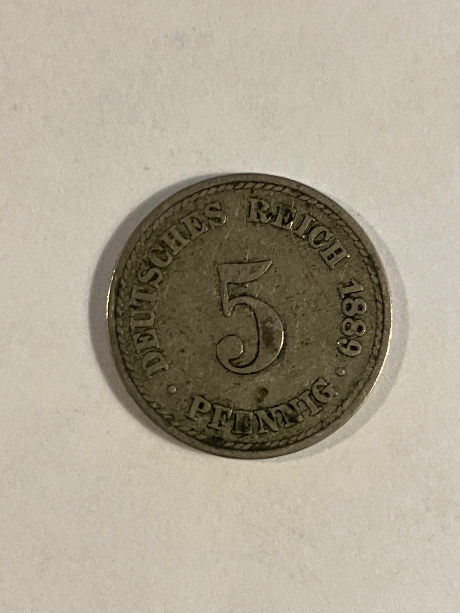 5 Pfennig Germany 1889