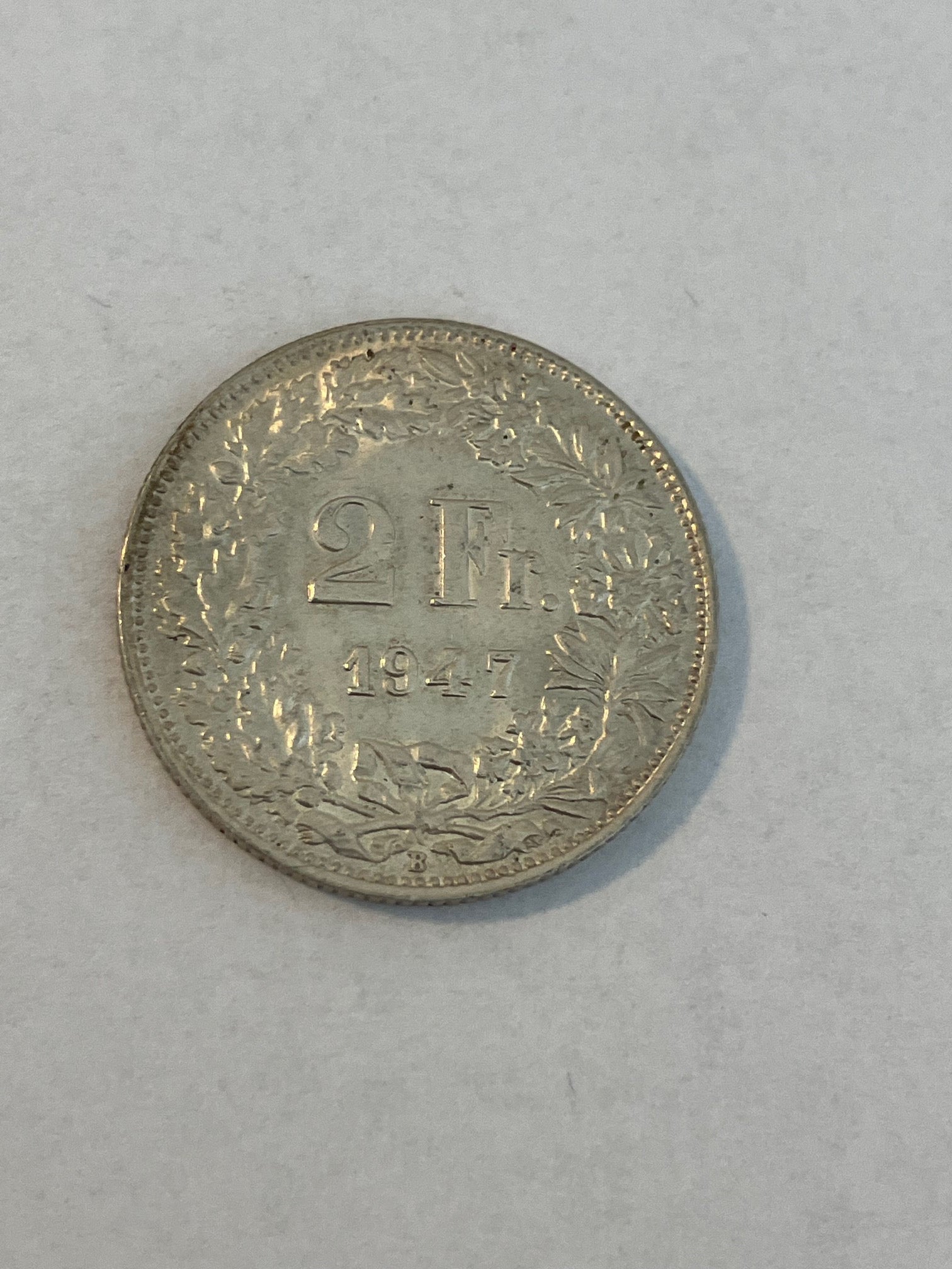 2 Francs Switzerland 1947