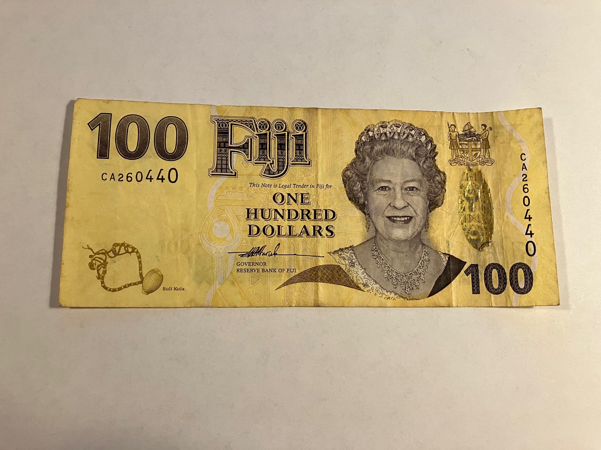 100 Dollars Fiji - Bemærk blyant