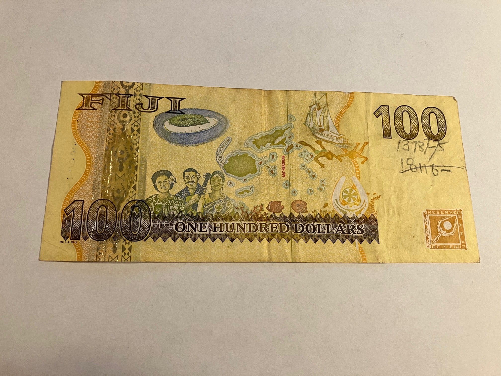 100 Dollars Fiji - Bemærk blyant