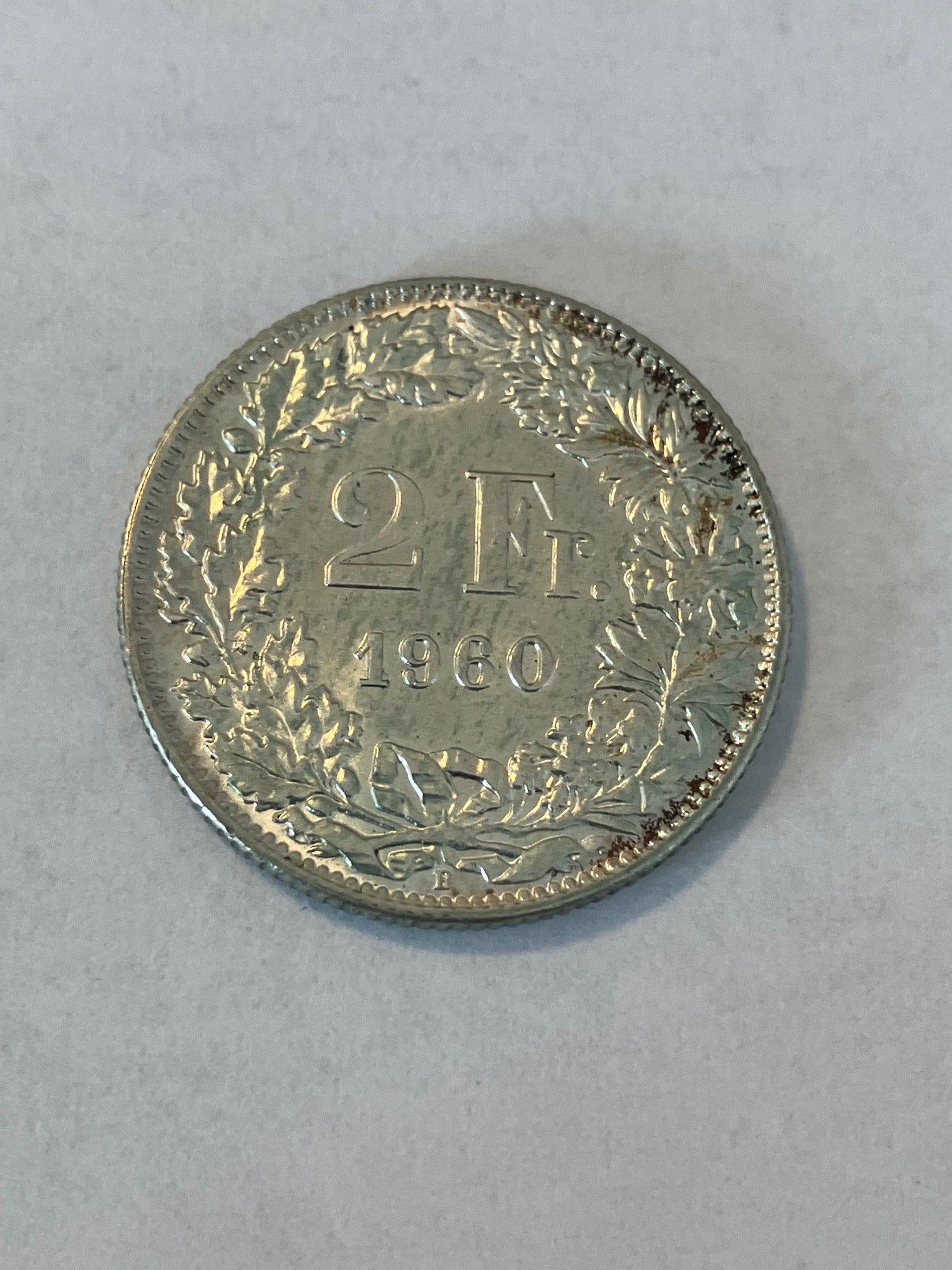 2 Francs Switzerland 1960