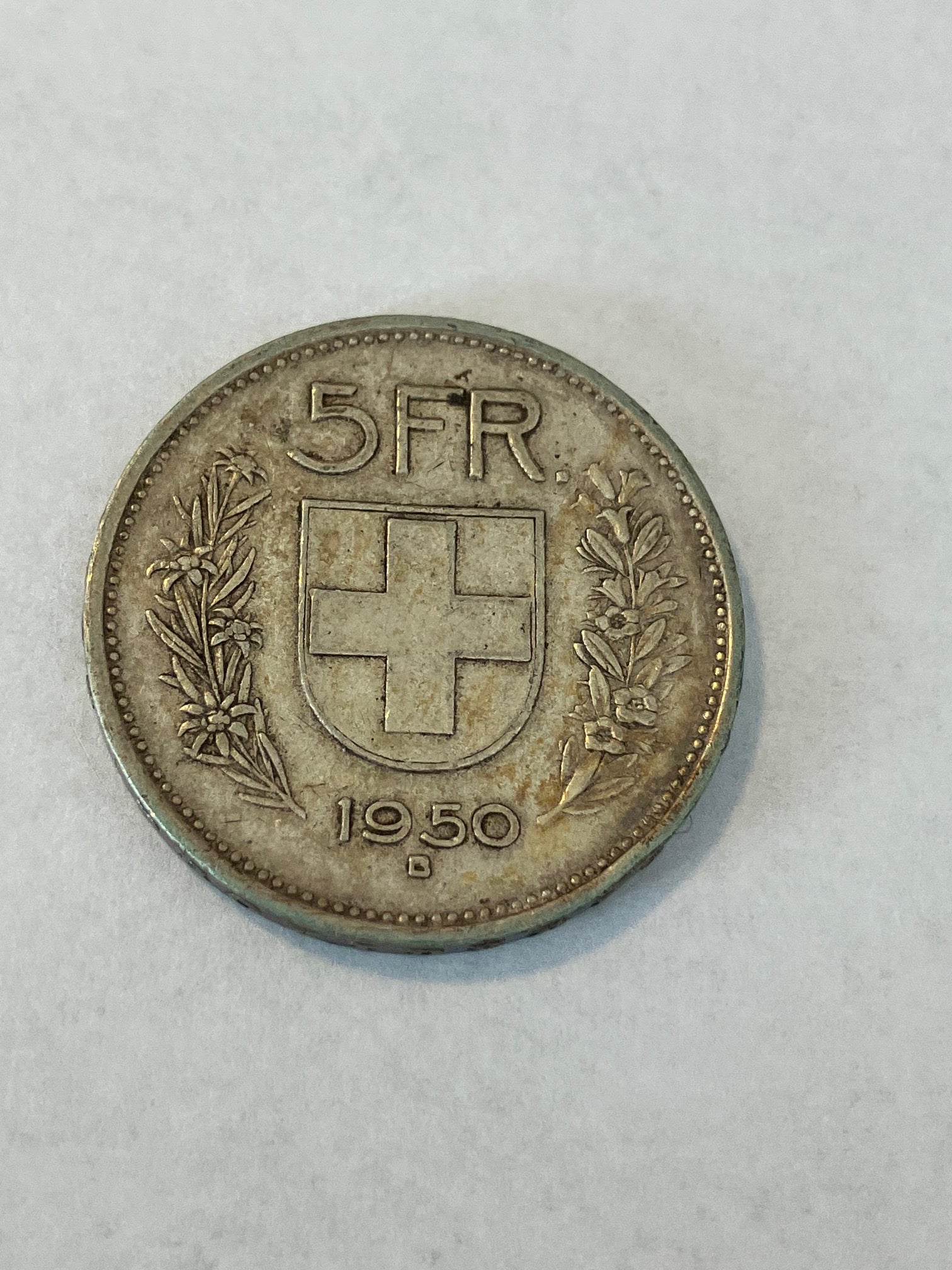 5 Francs Switzerland 1950
