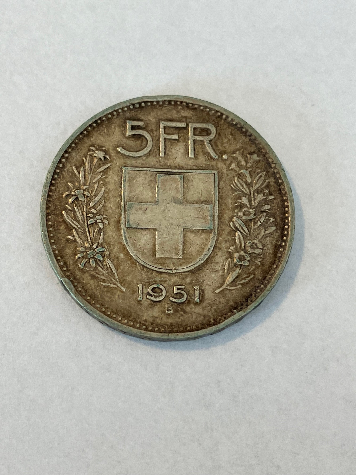 5 Francs Switzerland 1951