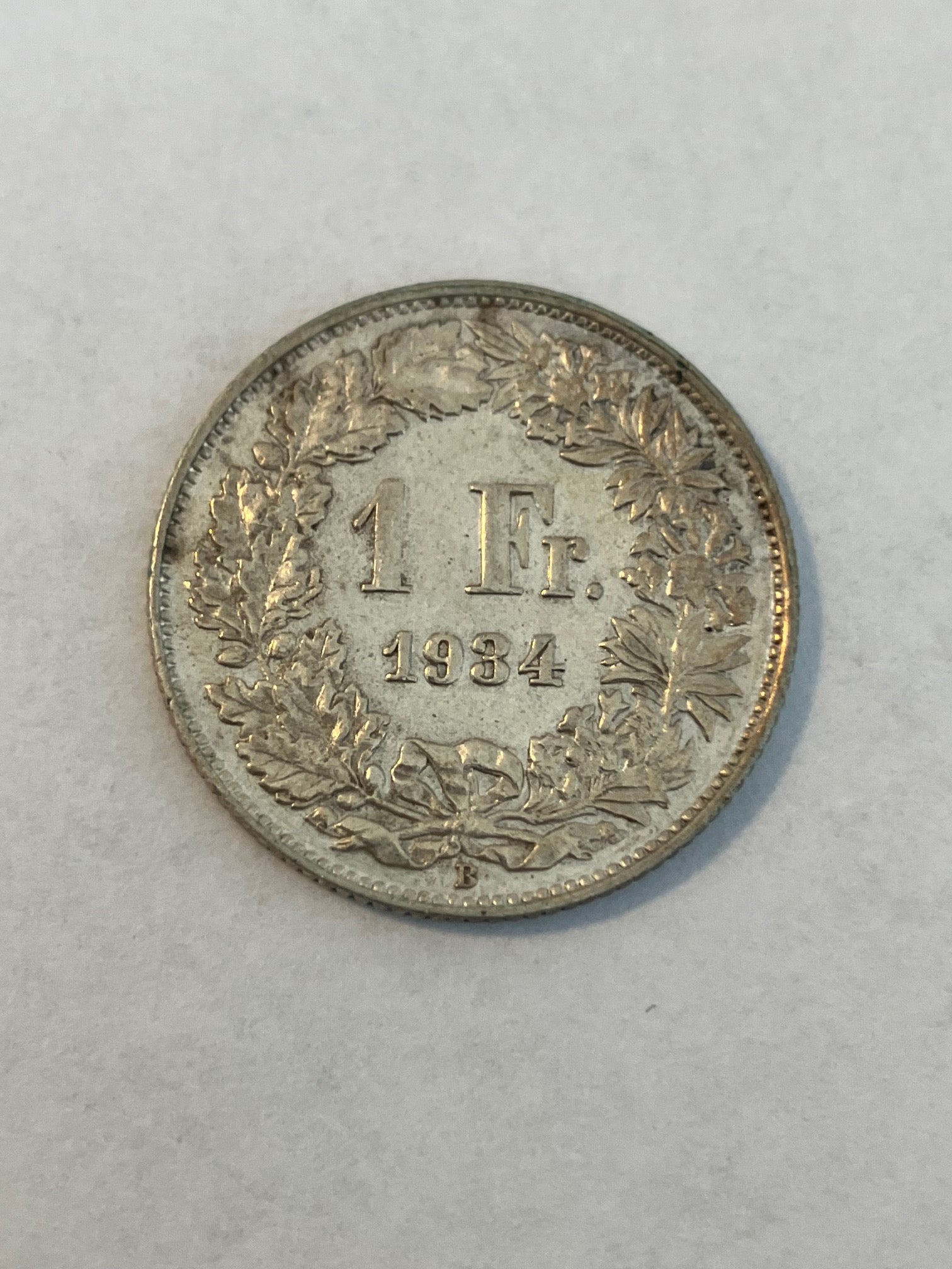 1 Franc Switzerland 1934