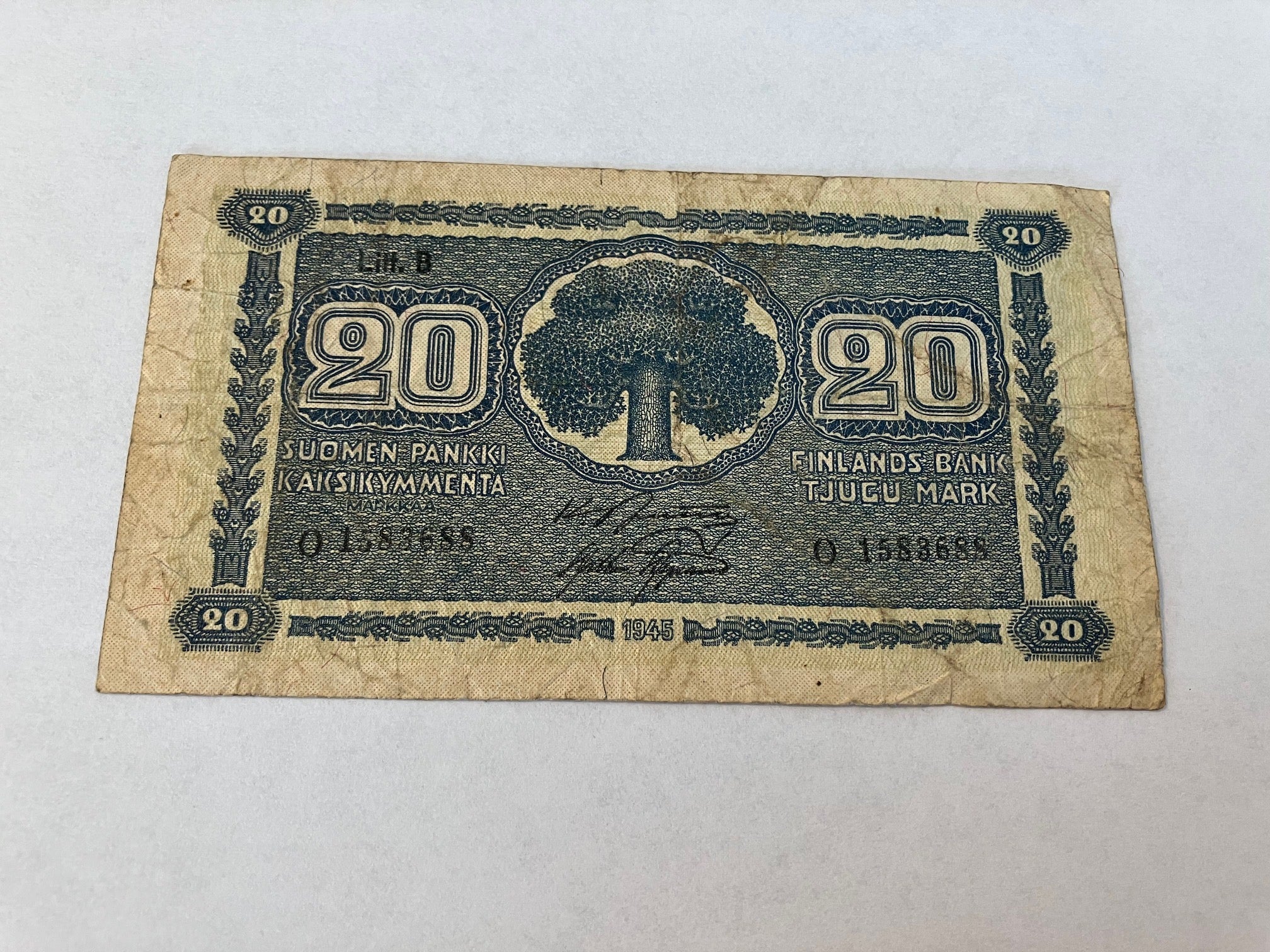 20 Mark Finland 1945 - Slidt