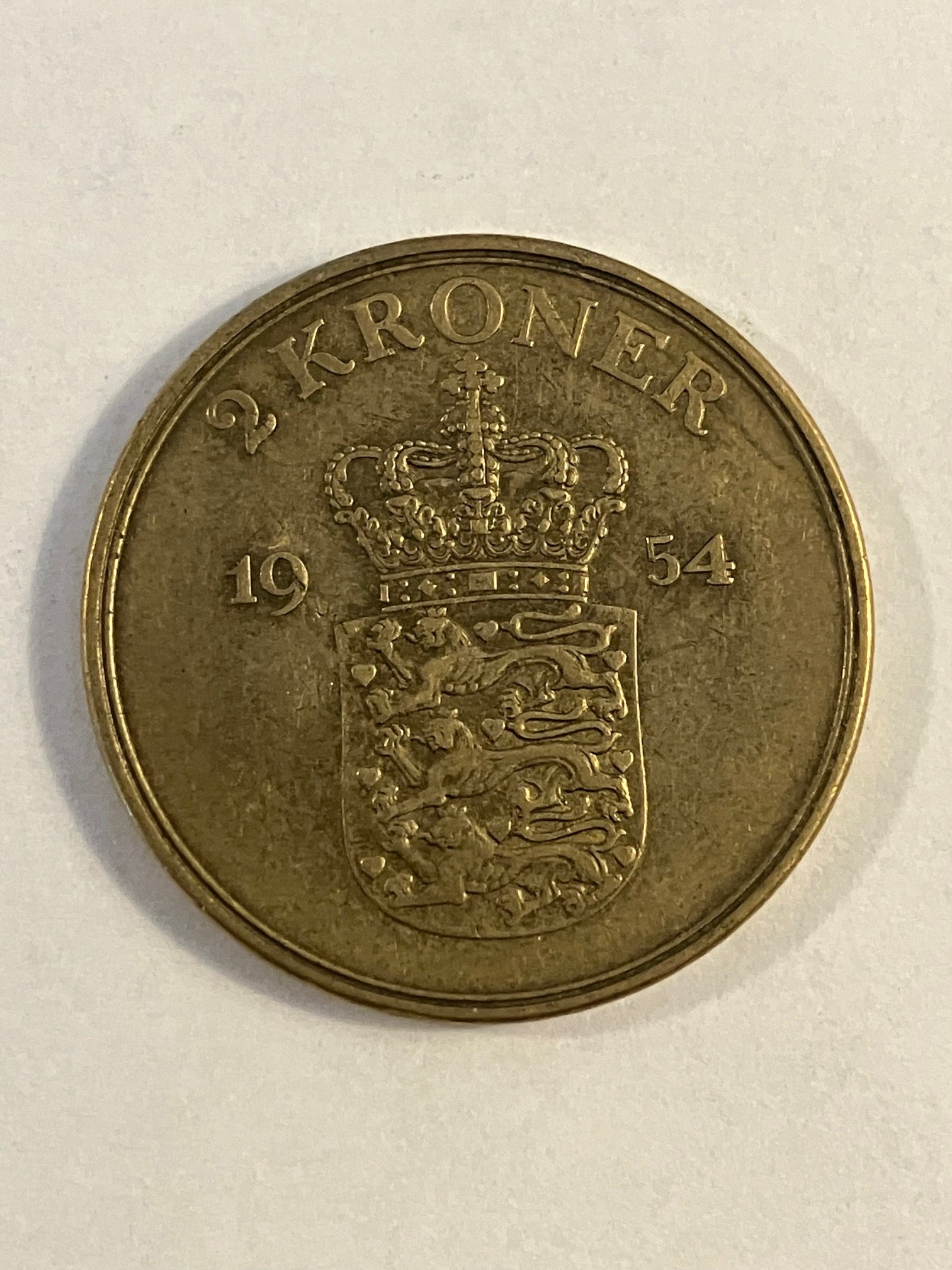 2 Kroner Danmark 1954