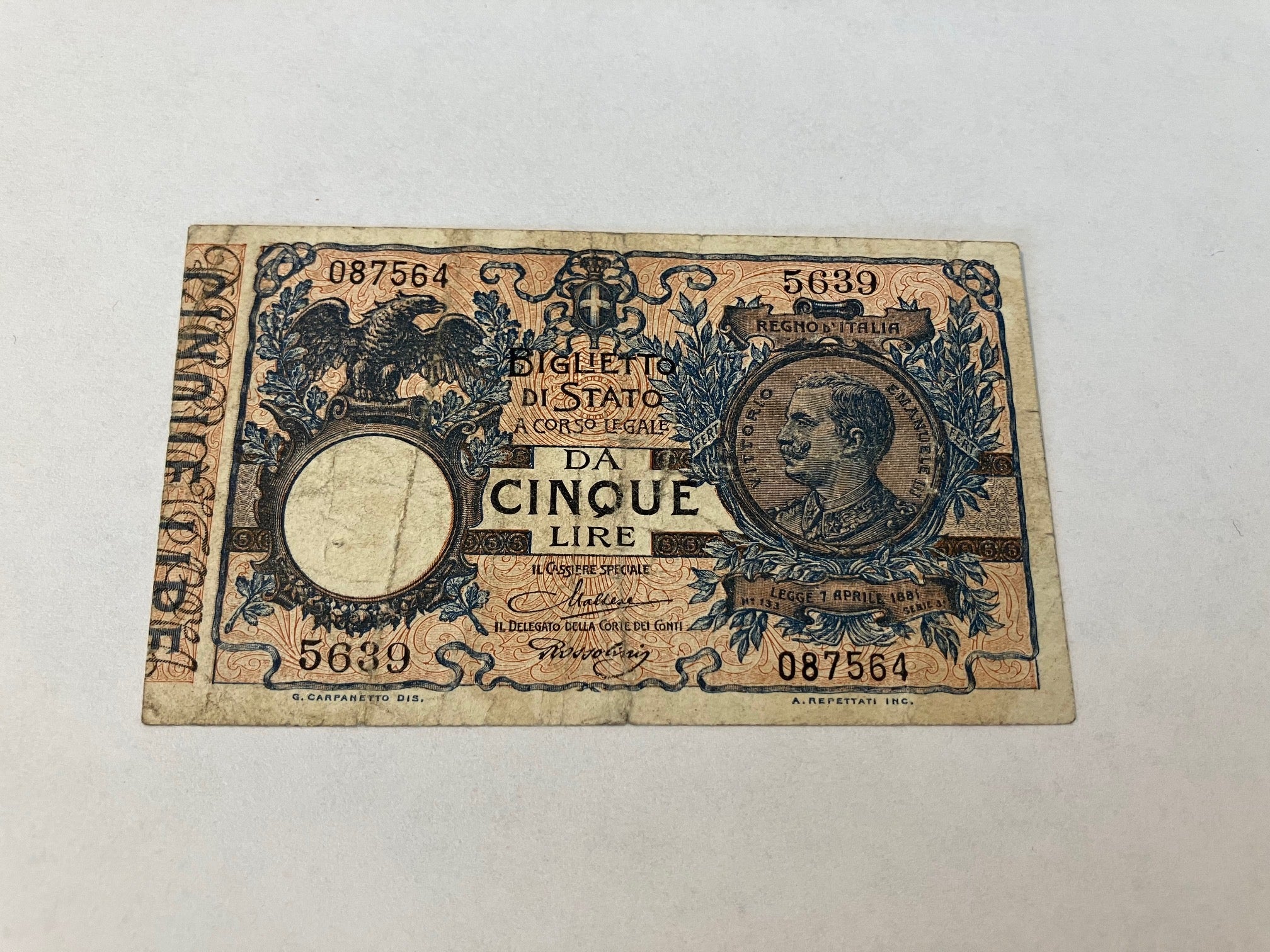 5 Lire Italy