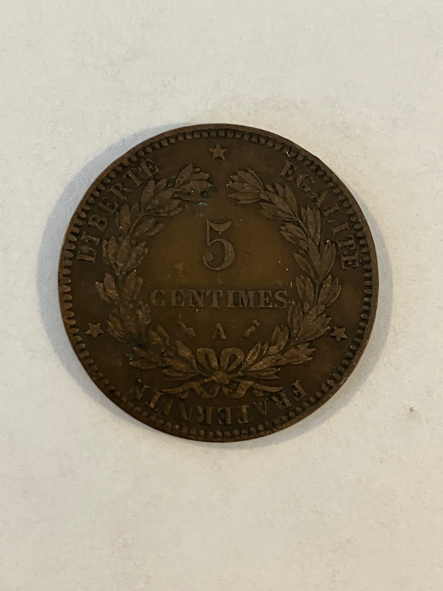 5 Centimes 1896 France