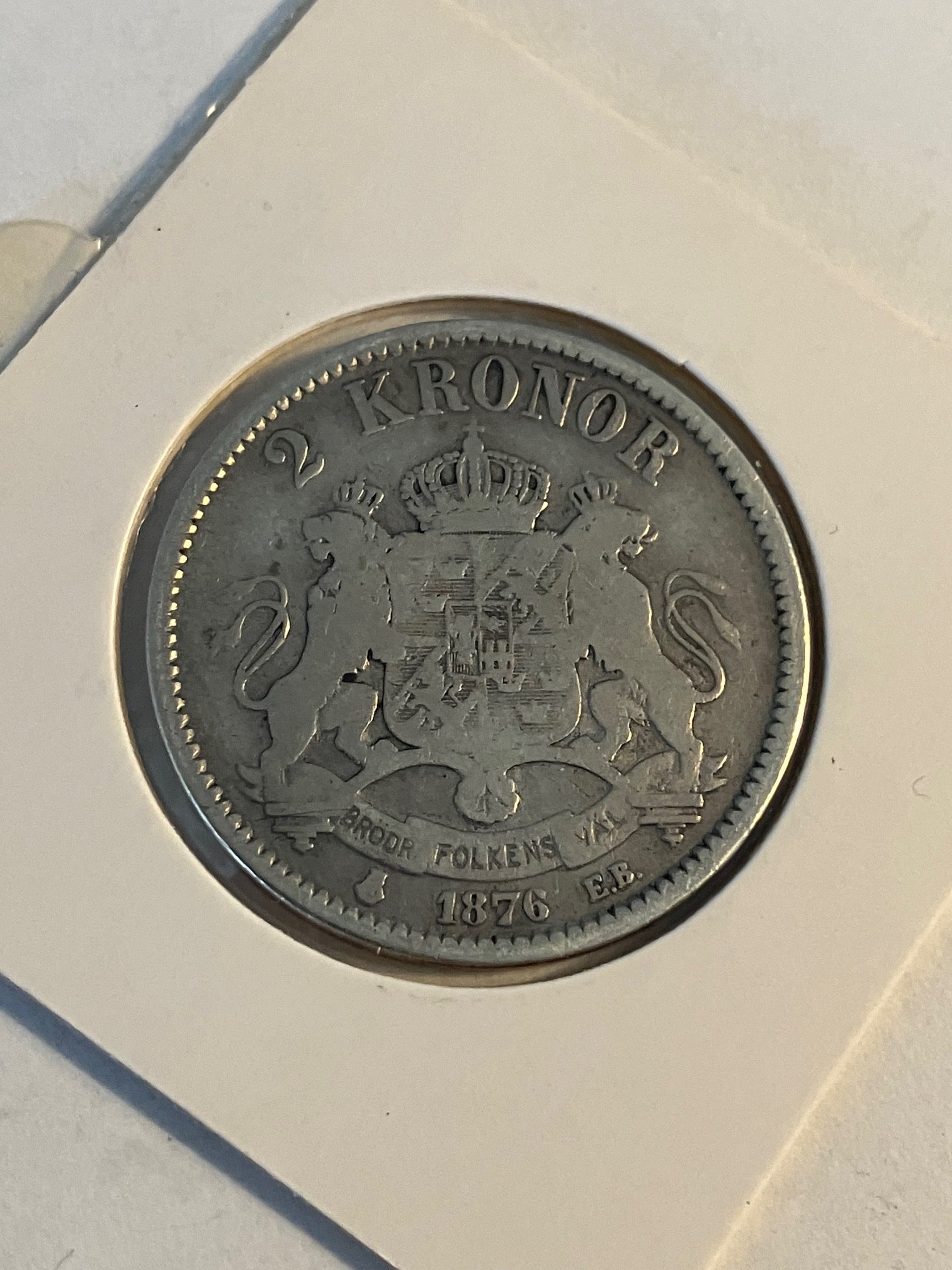 2 Kronor 1876 Sweden
