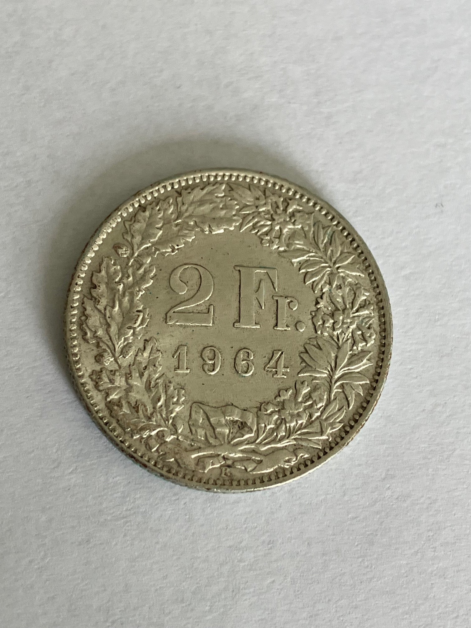2 Francs Switzerland 1964