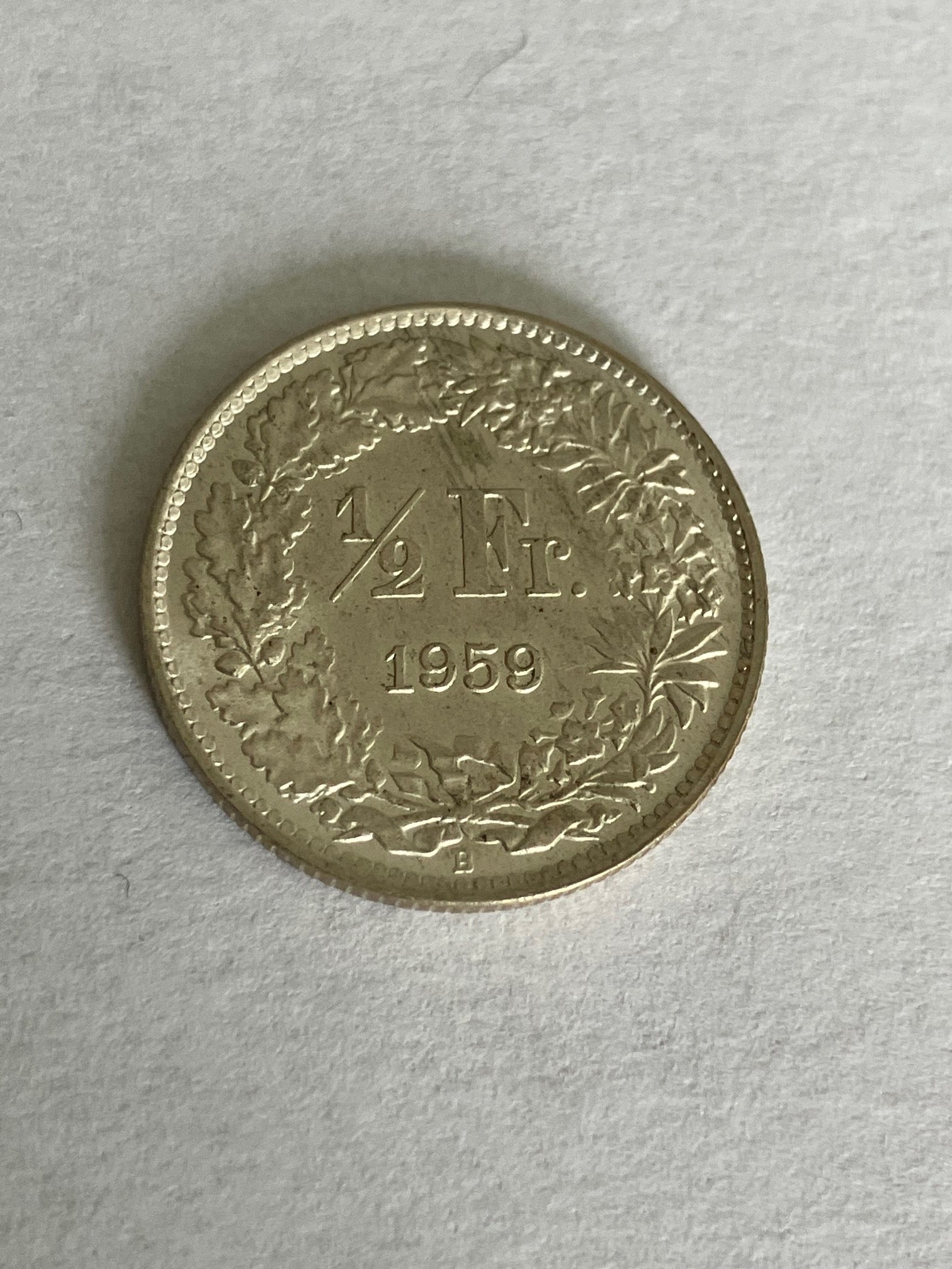 1/2 Franc Switzerland 1959