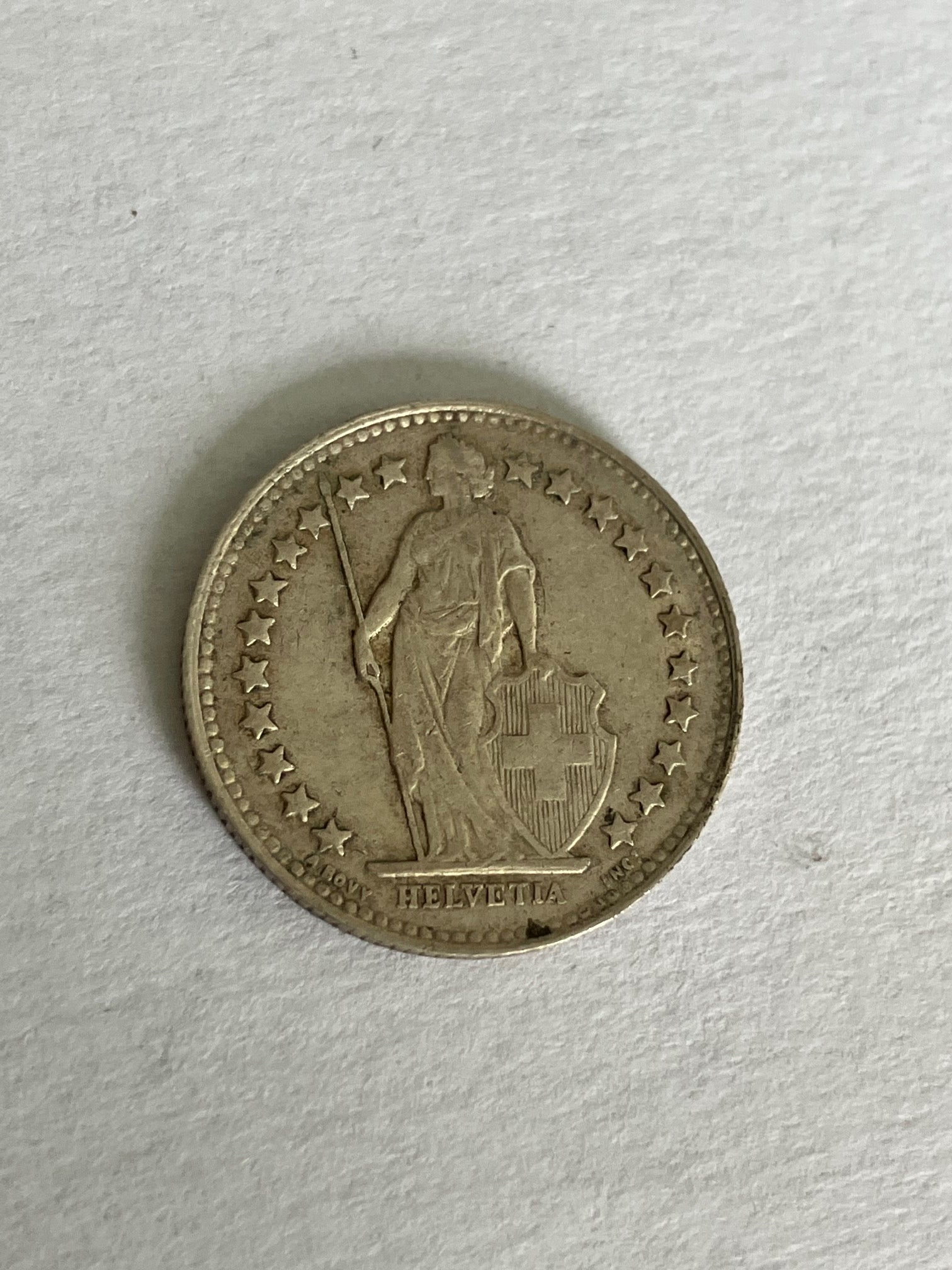 1/2 Franc Switzerland 1952