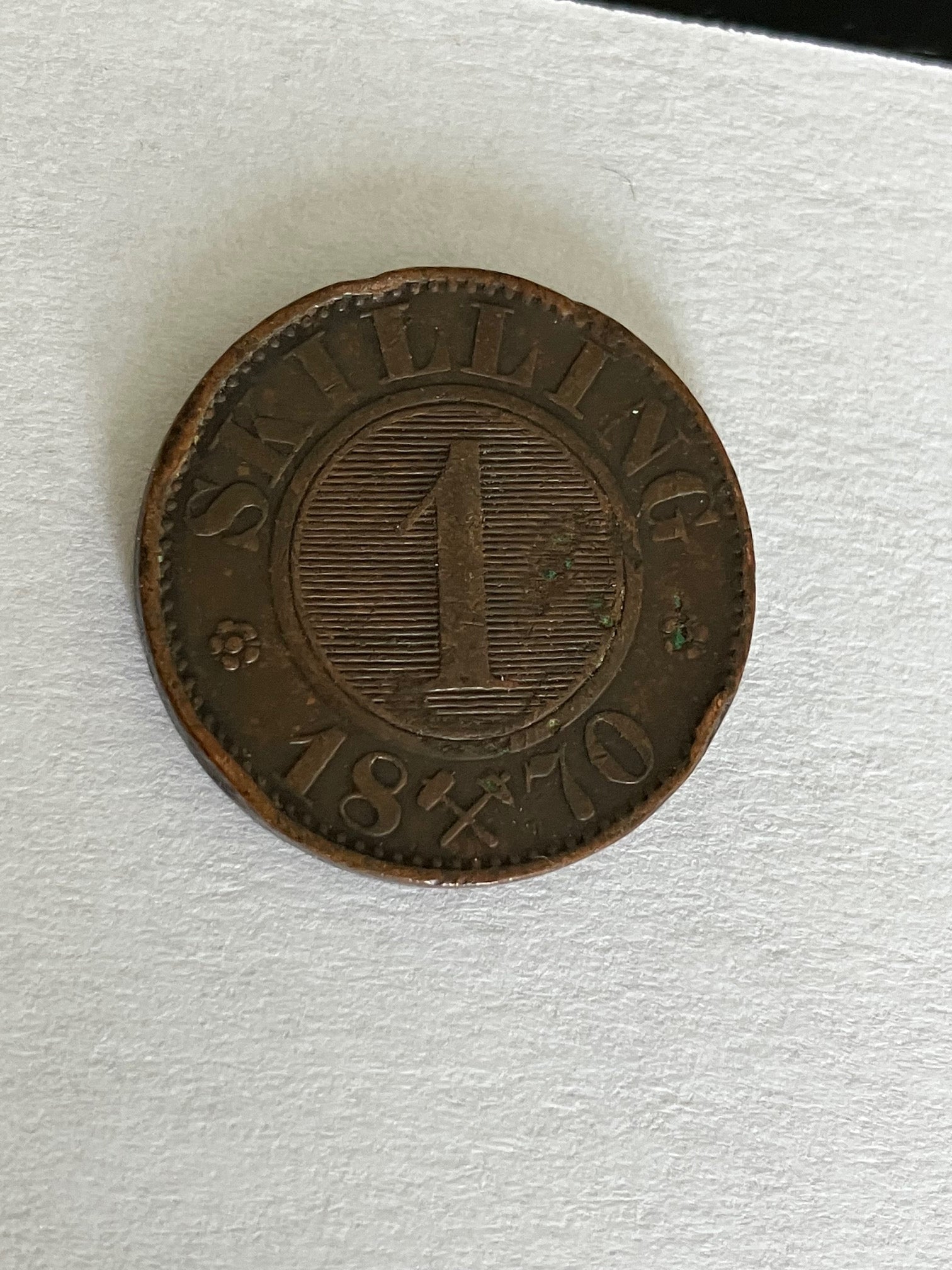 1 Skilling 1870 Norge