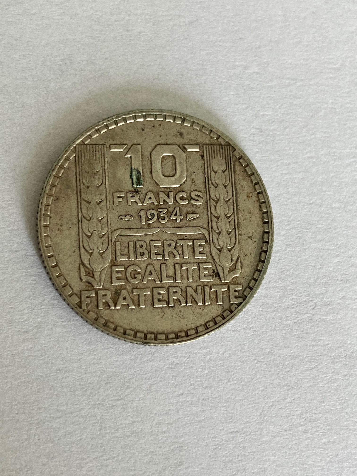 10 Francs France 1934