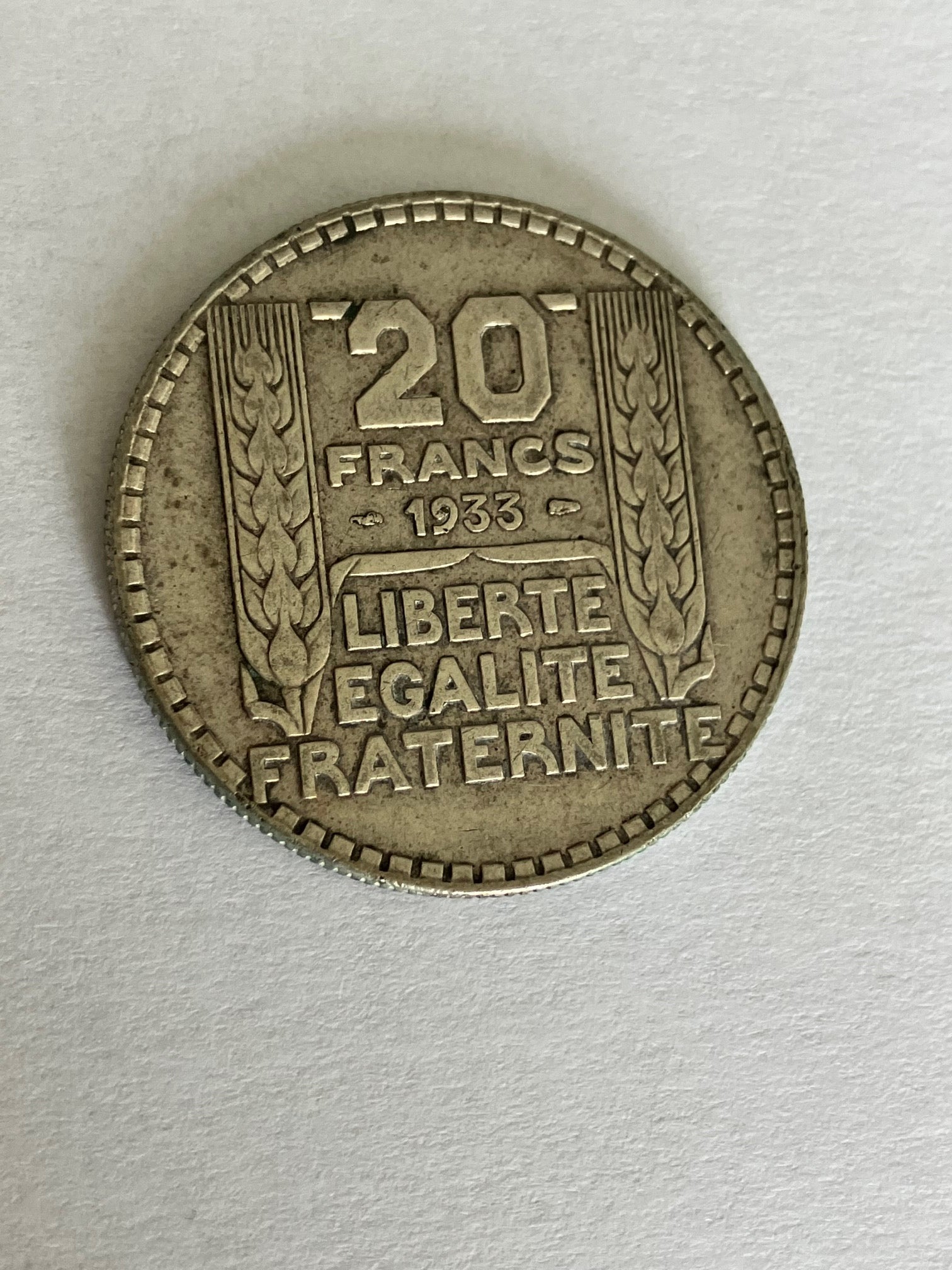 20 Francs France 1933