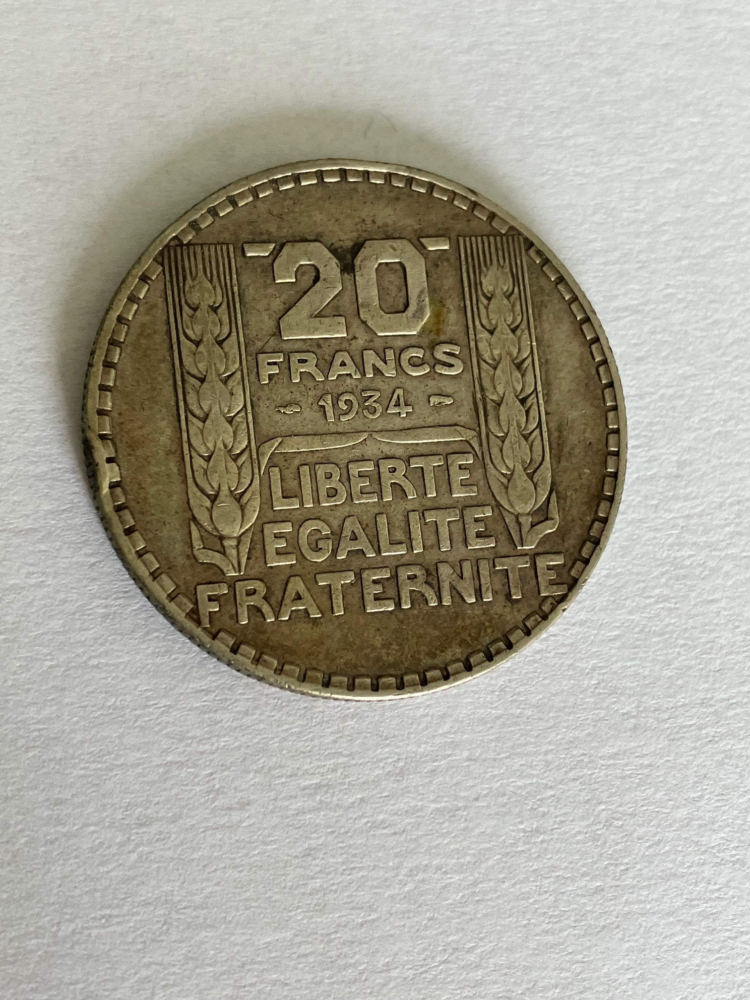 20 Francs France 1934
