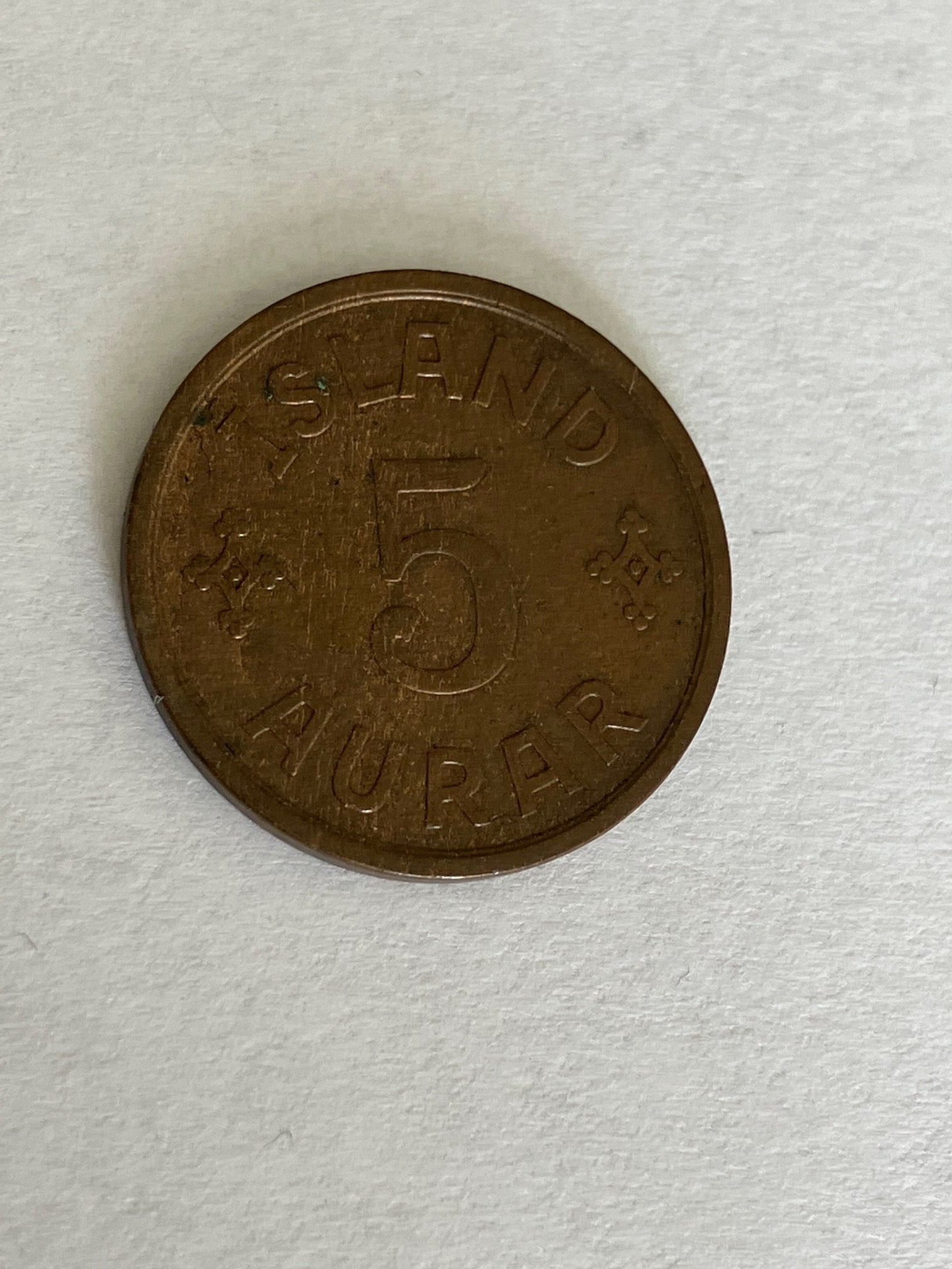 5 Aurar Iceland 1931