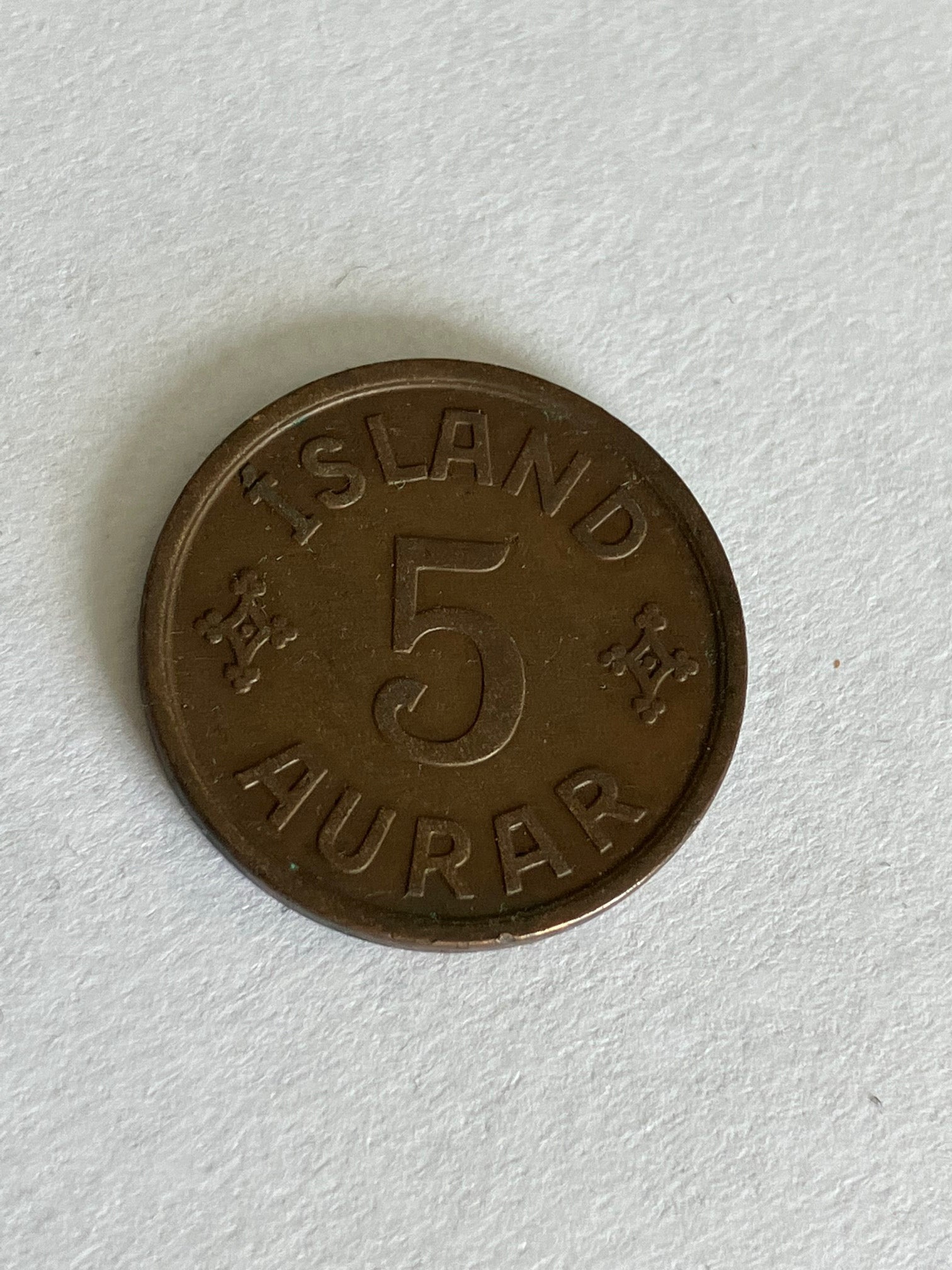 5 Aurar Iceland 1926