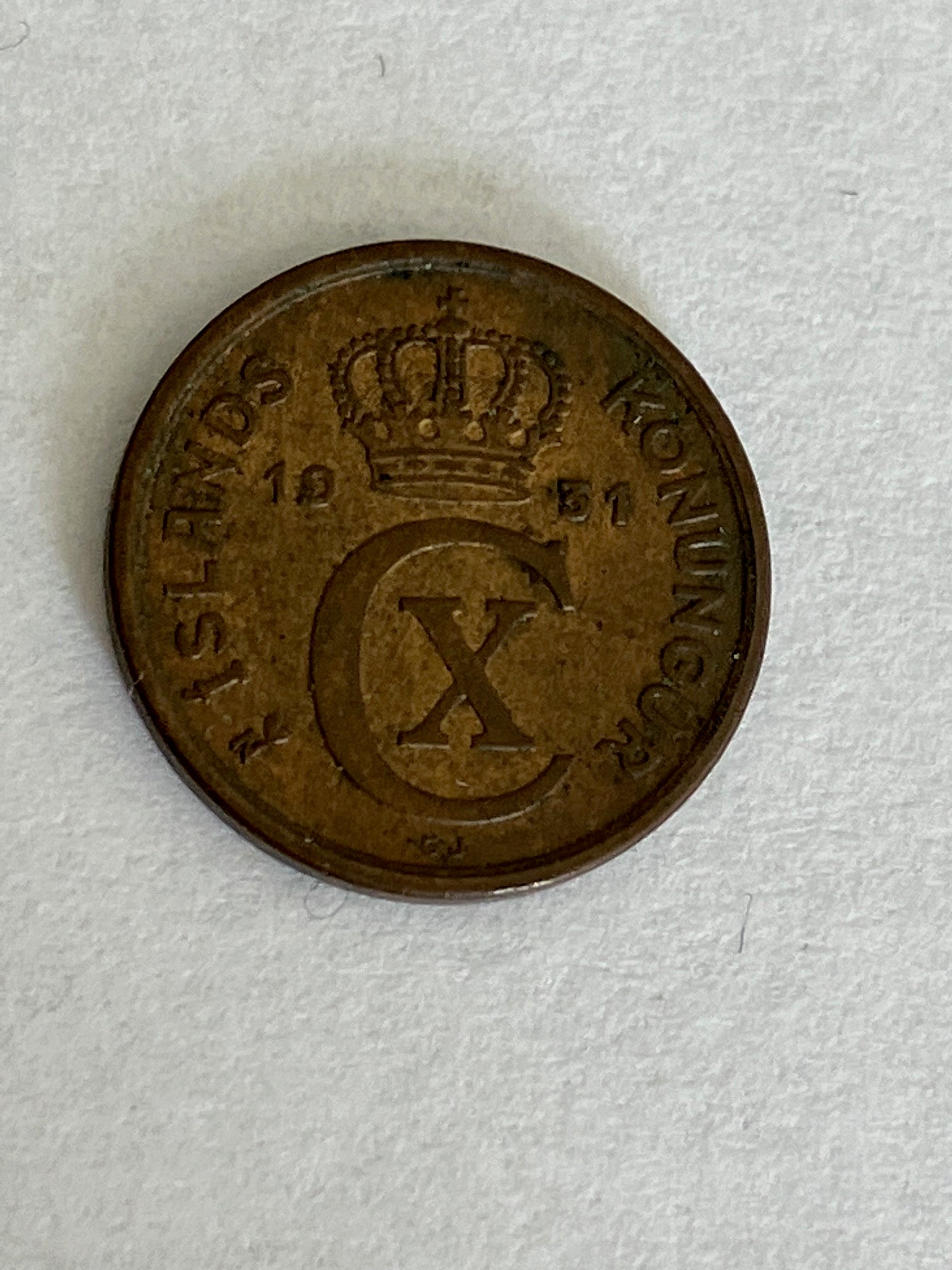 1 Eyrir Iceland 1931