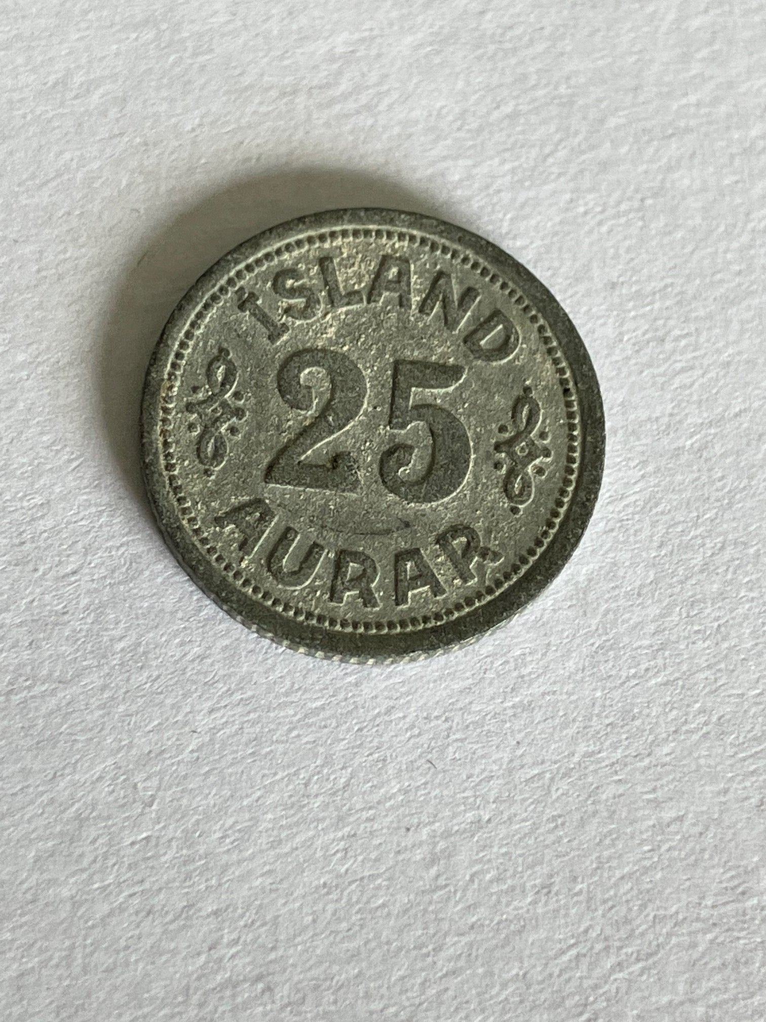 25 Aurar Iceland 1942